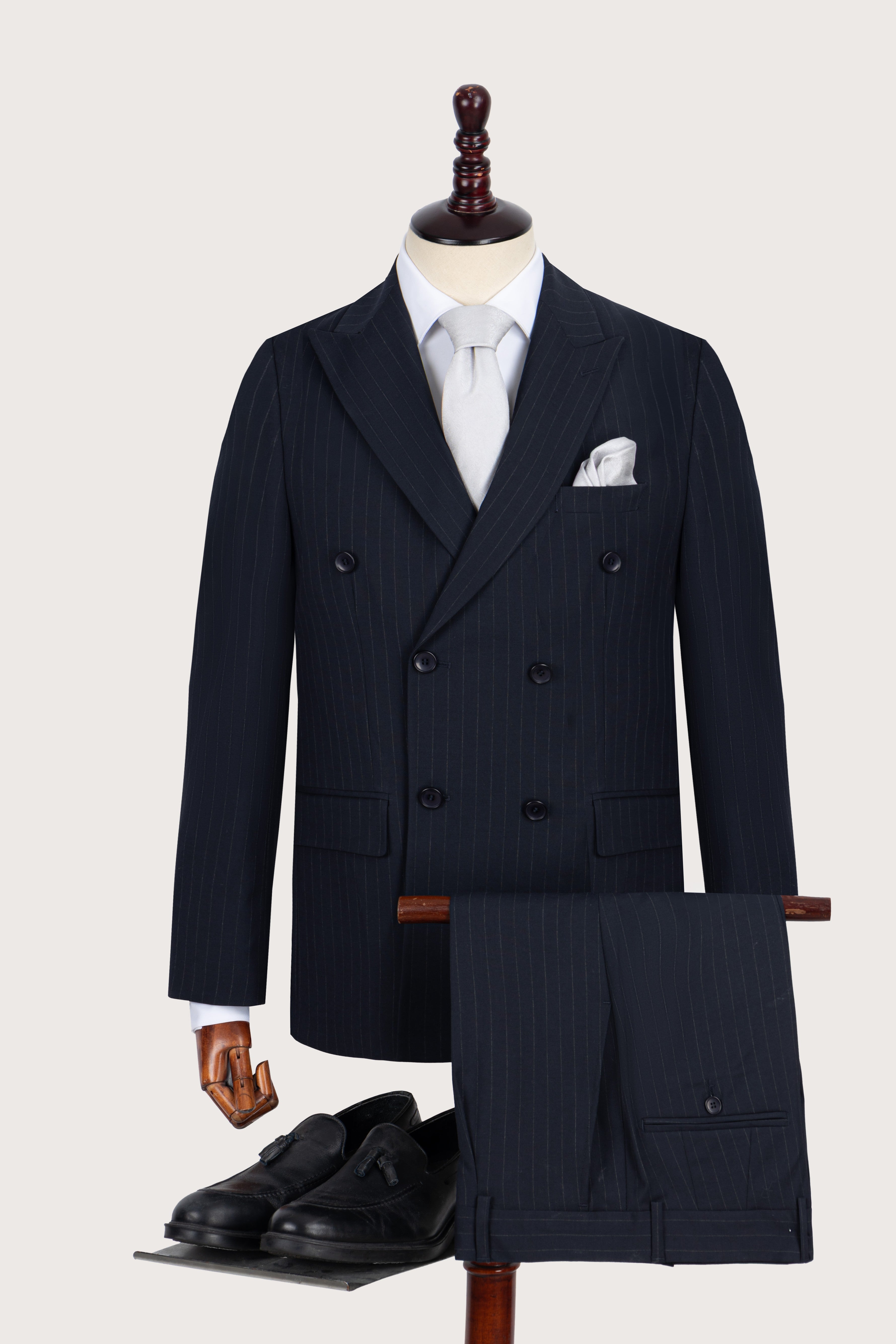 men's suit Egypt - Dark Navy Double Breasted Suit - 1