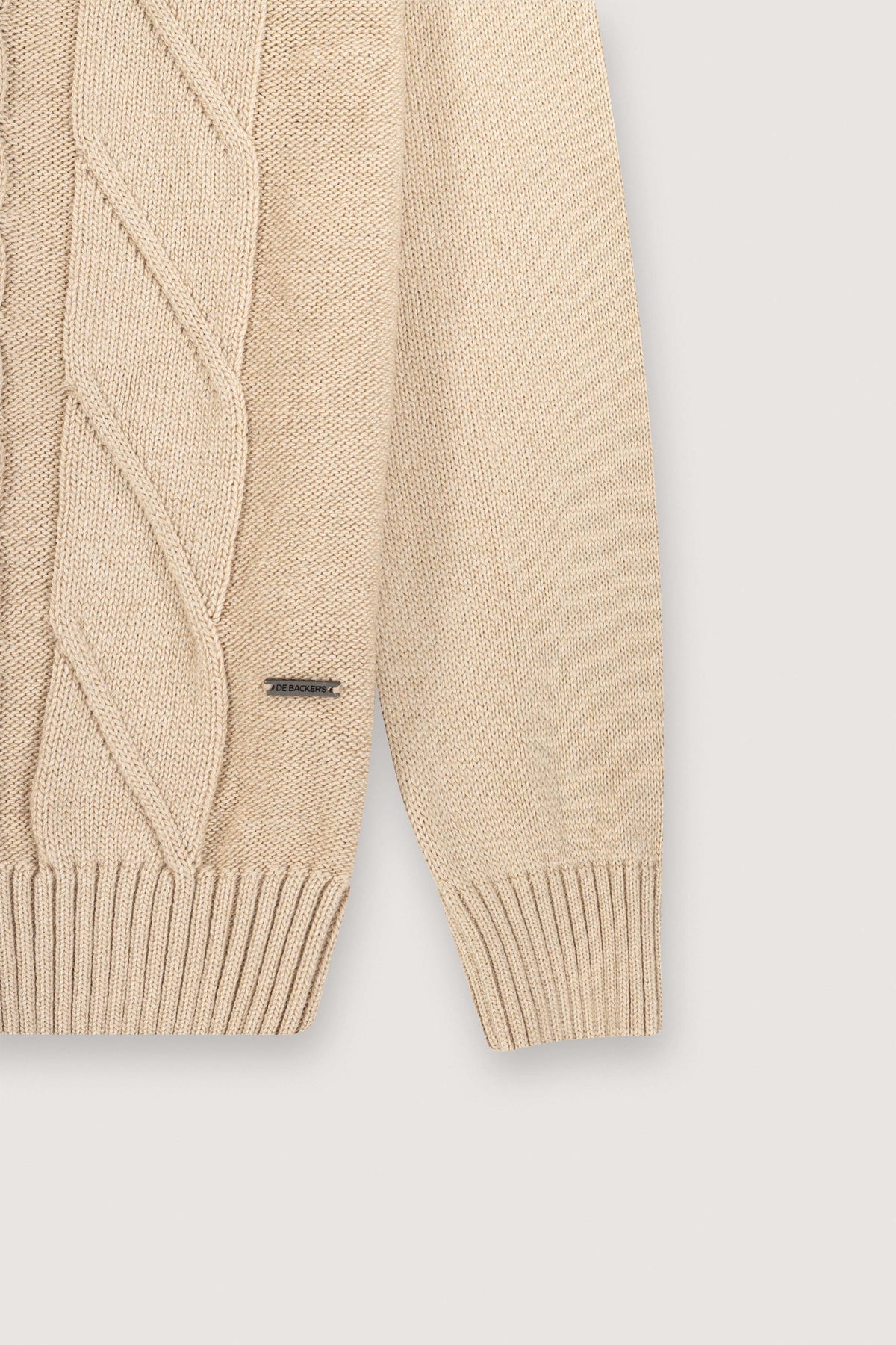 Cream Knitted Jacket - De Backers - 3