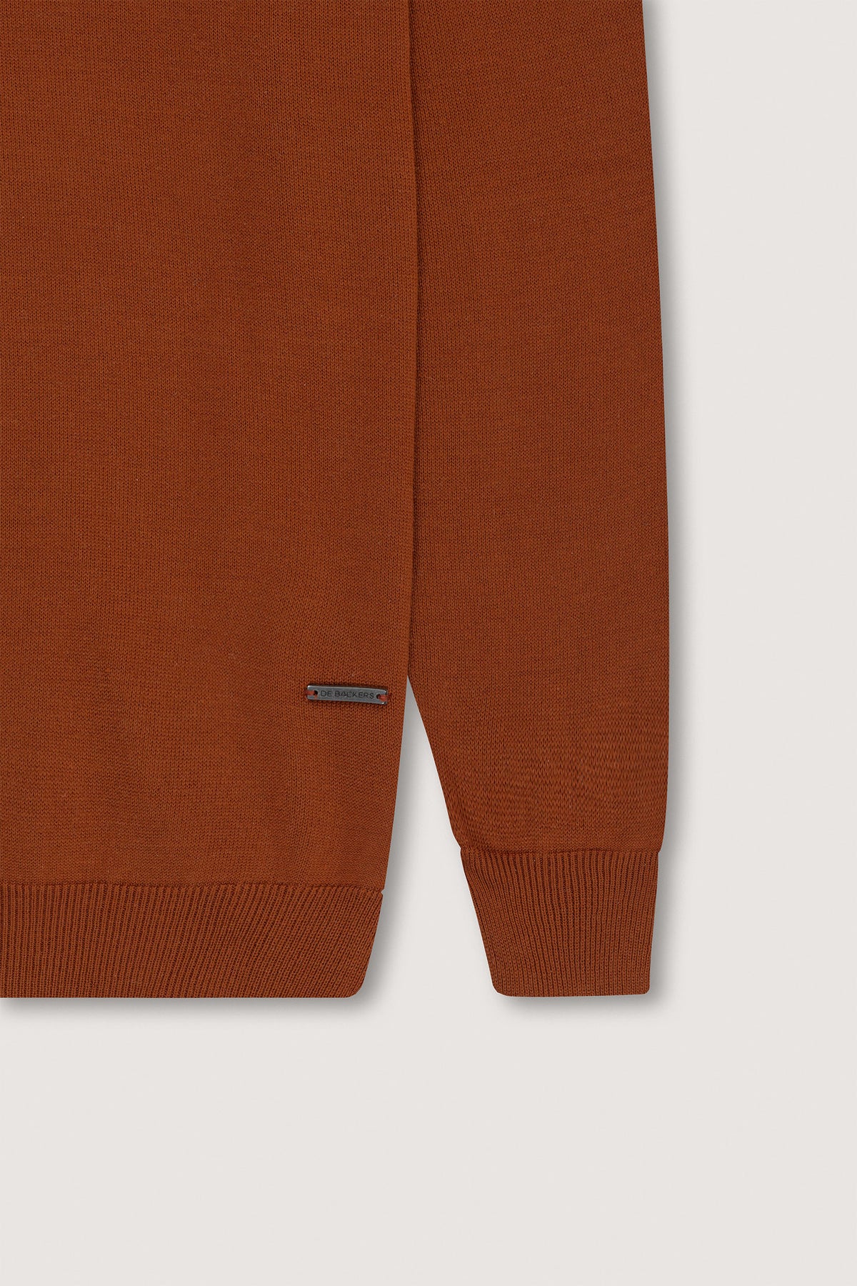 Brown V-Neck Pullover - De Backers - 3