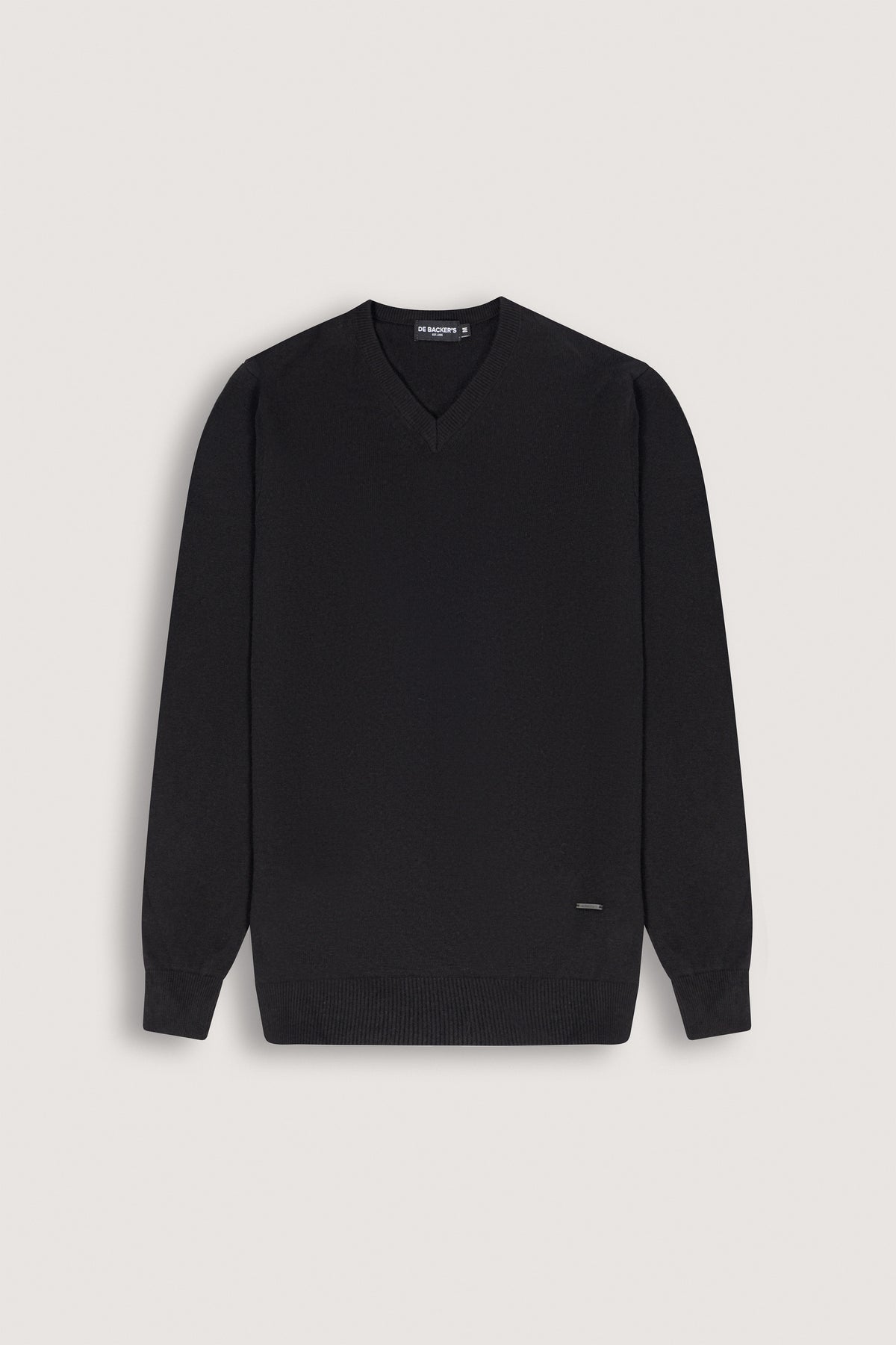 Black V-Neck Pullover - De Backers - 1