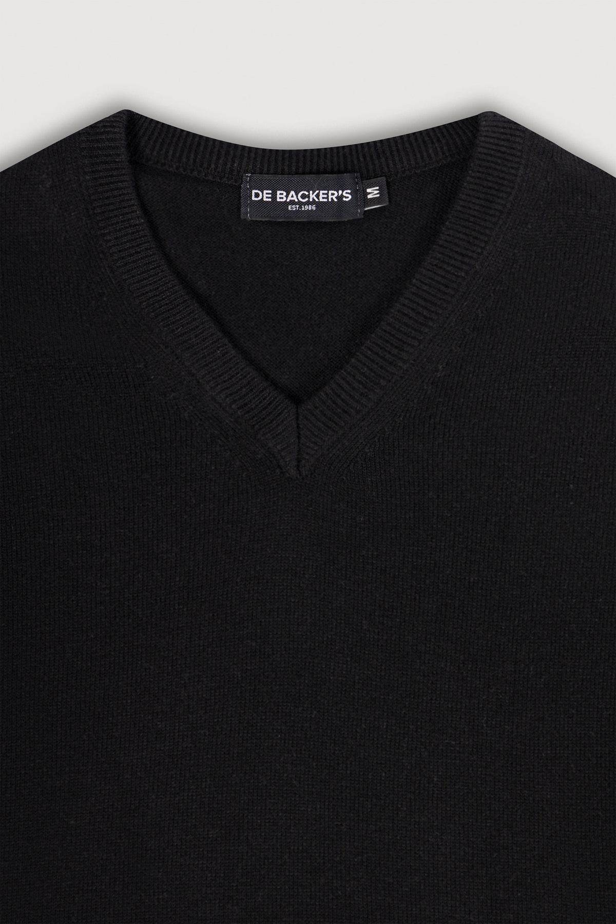 Black V-Neck Pullover - De Backers - 2
