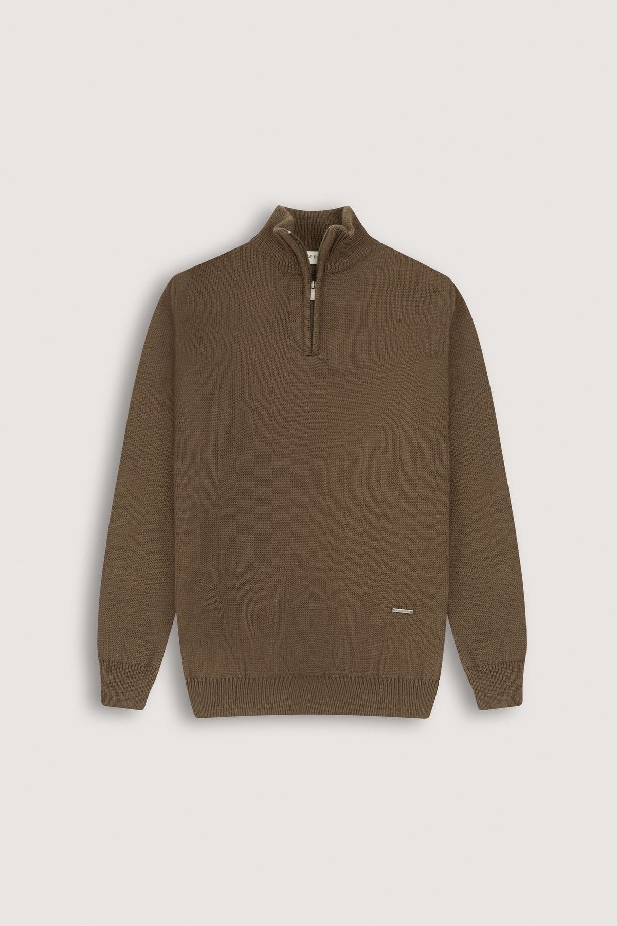 Teal High-Neck Zipper Sweater - De Backers - 1