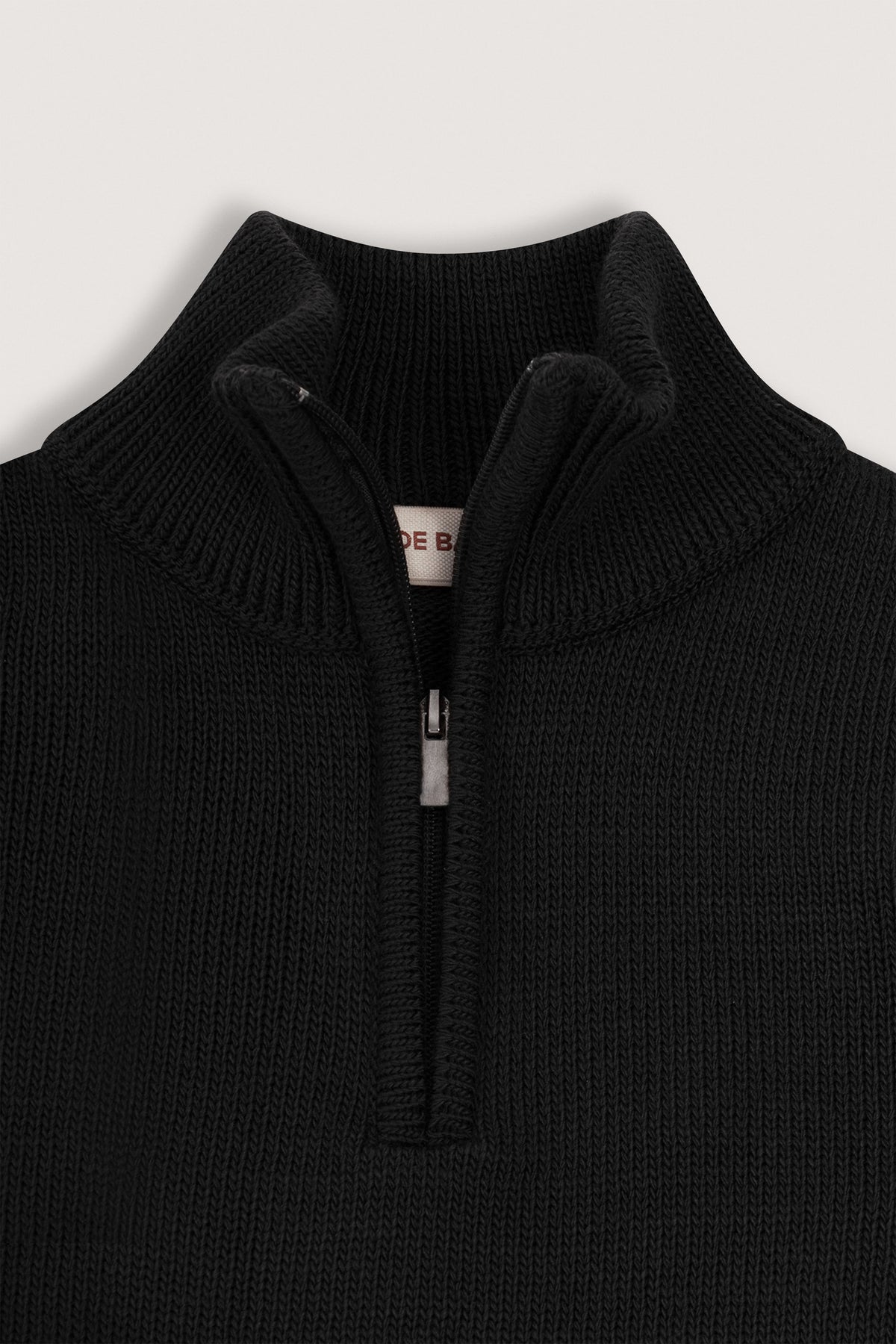 Black High-Neck Zipper Sweater - De Backers - 2
