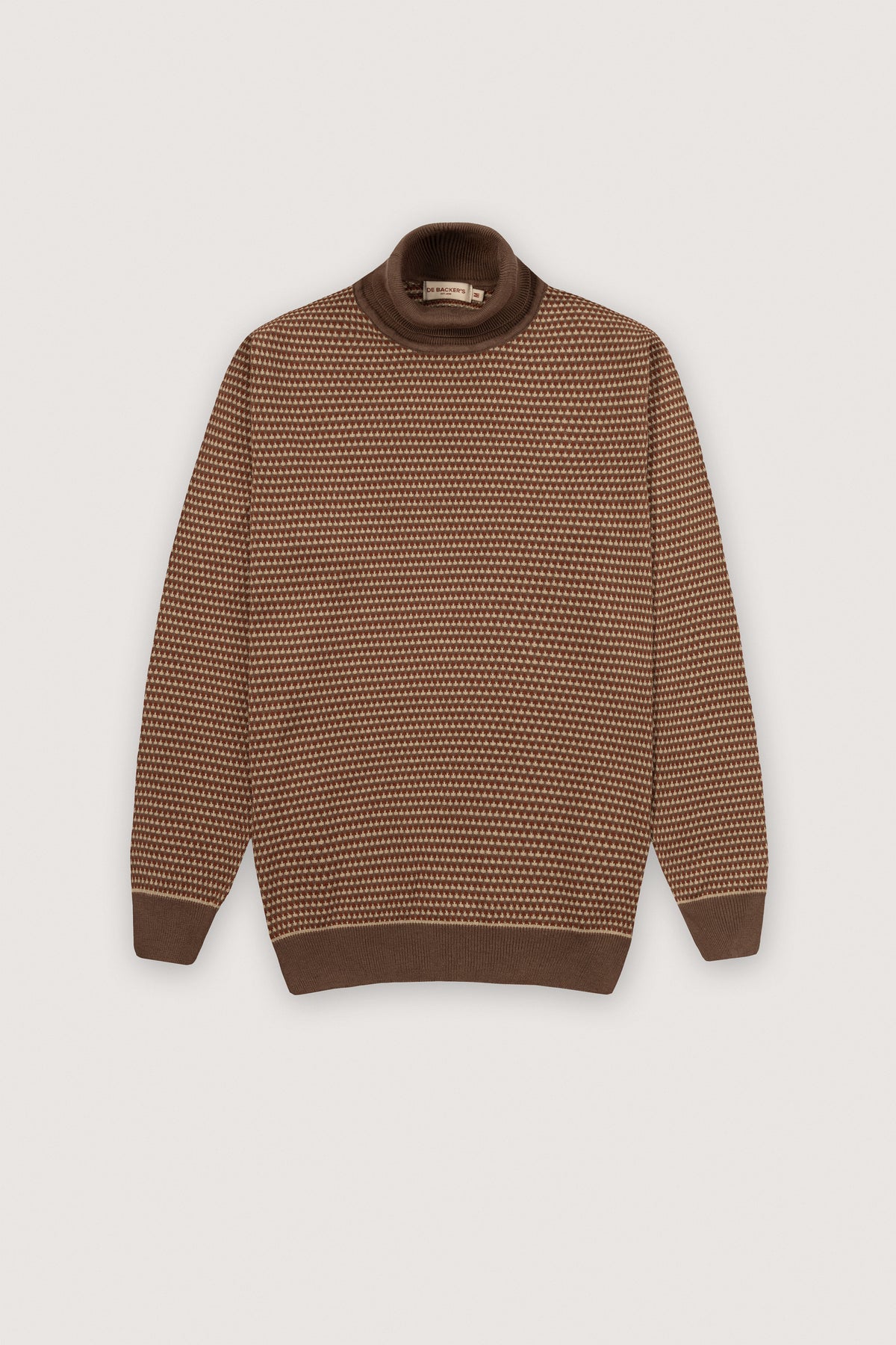 Brown High-Neck Pullover - De Backers - 1