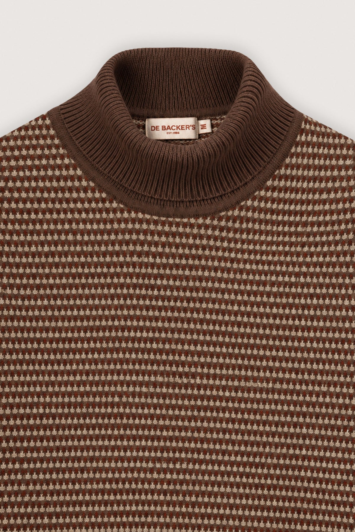Brown High-Neck Pullover - De Backers - 2