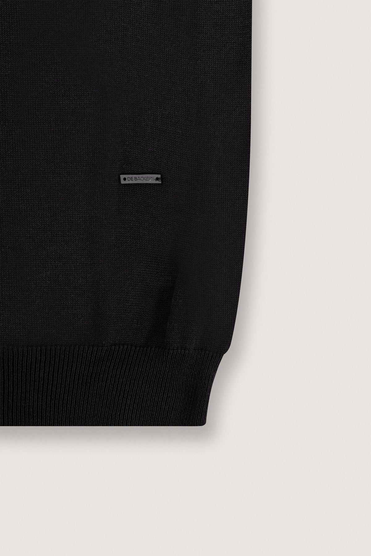 Black V-Neck Knitted Vest - De Backers - 3