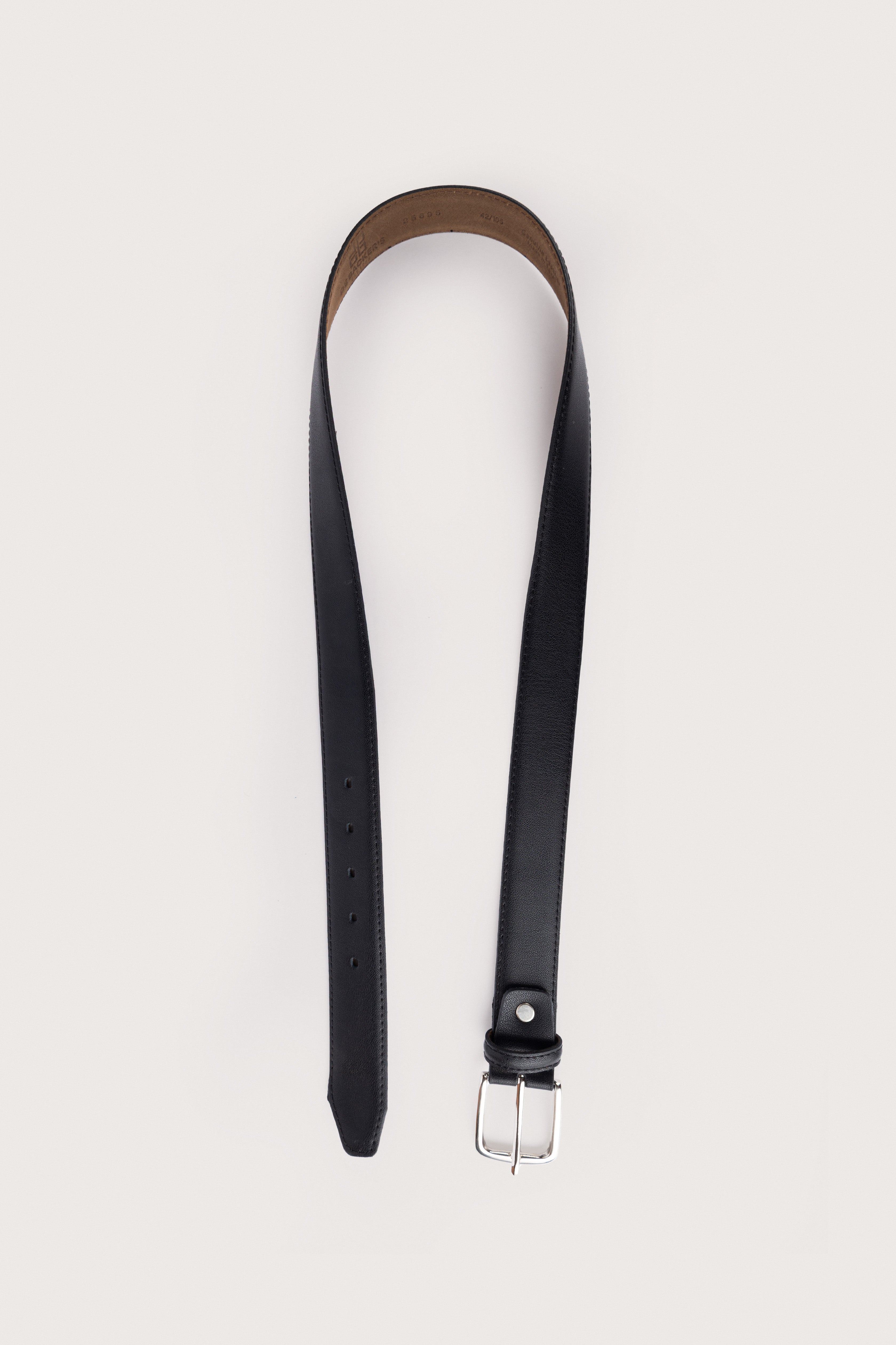men's leather belt Egypt - Black Classic Belt Genuine Leather - 1