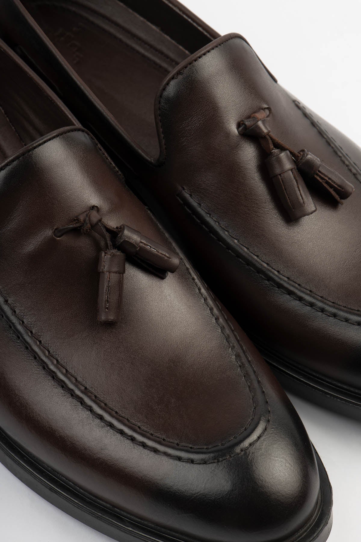 men's leather shoes Egypt - Brown Tassel Loafer - 3