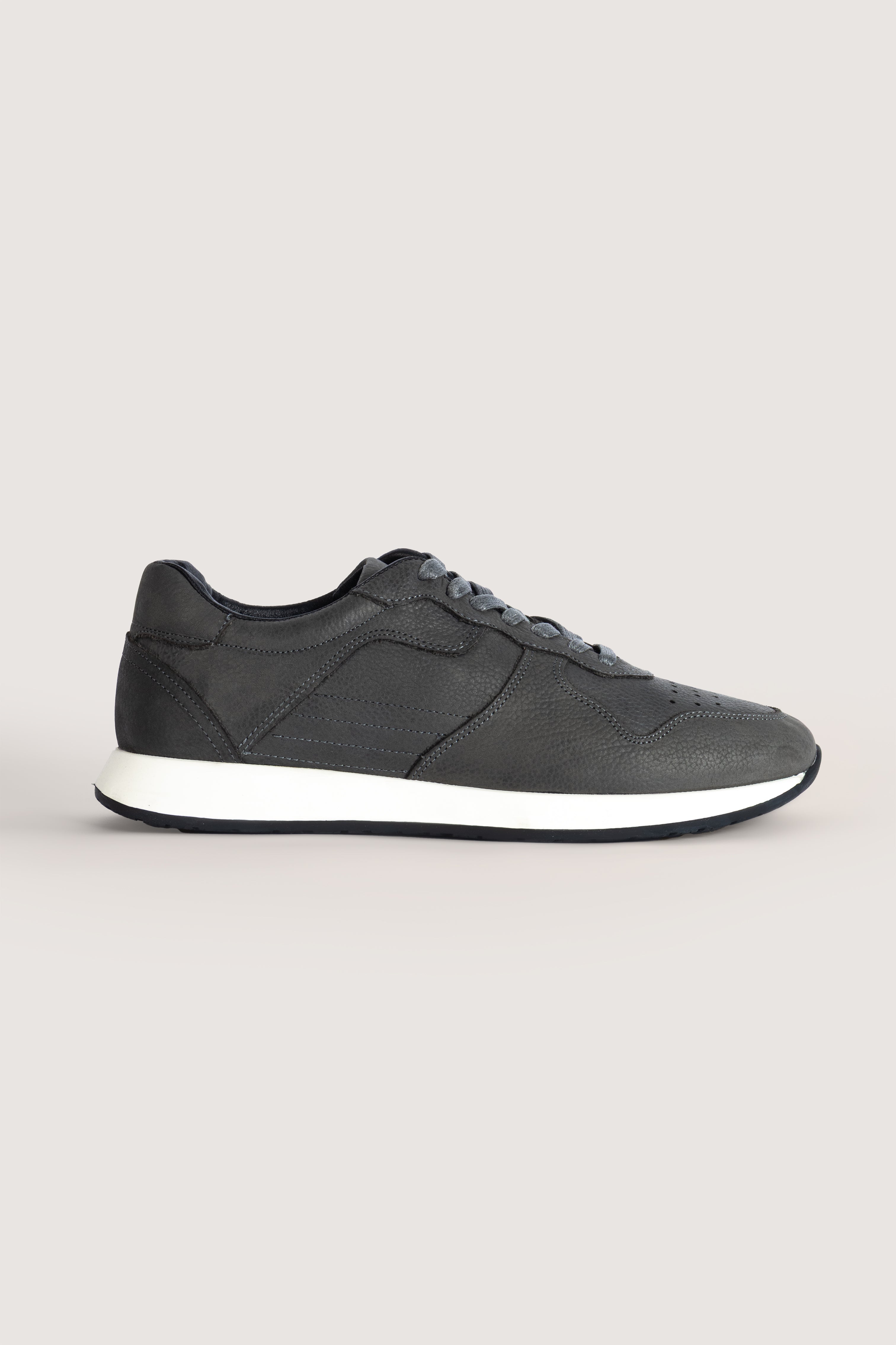 Light Grey Leather Sneakers