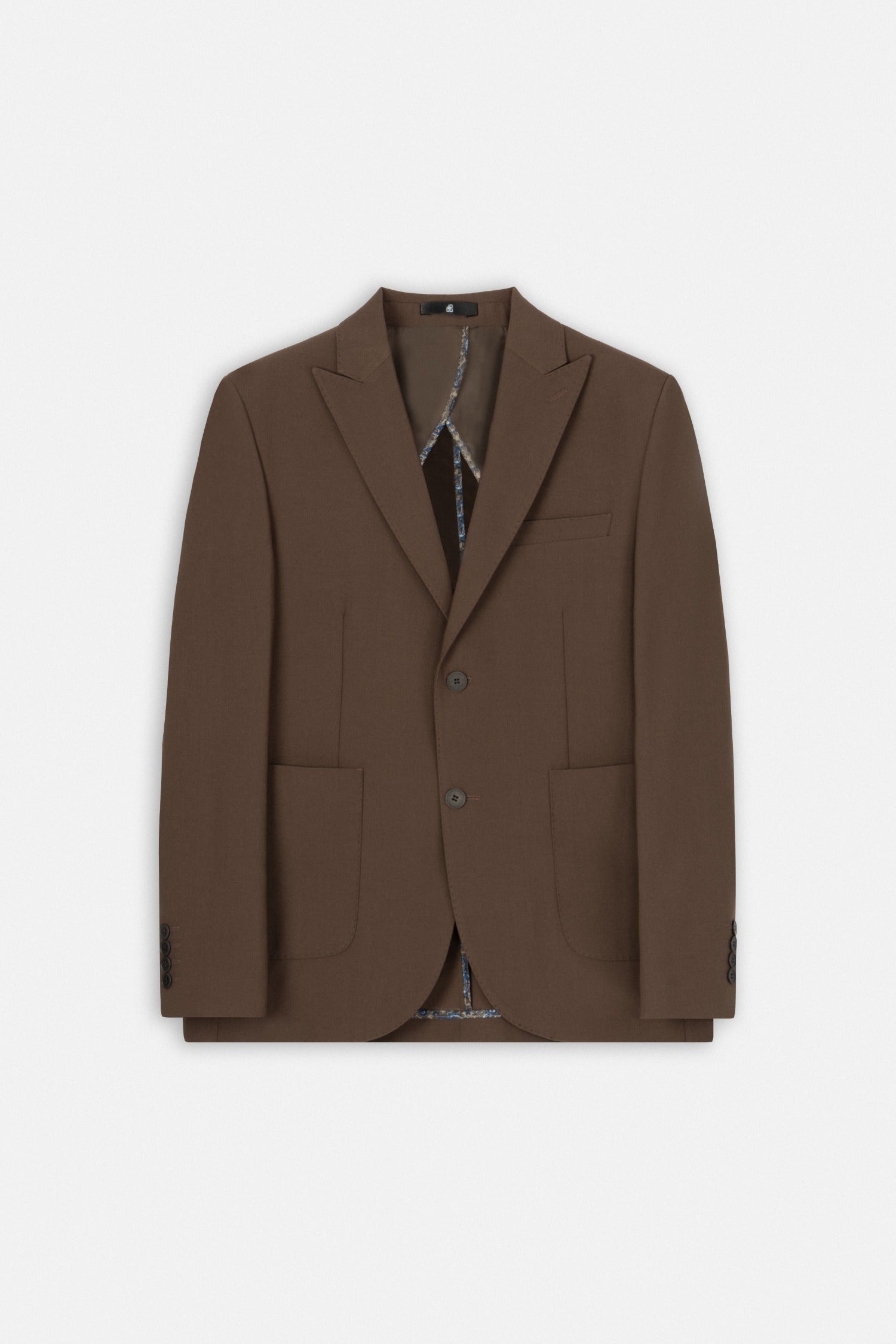 Brown Casual Linen Blend Blazer
