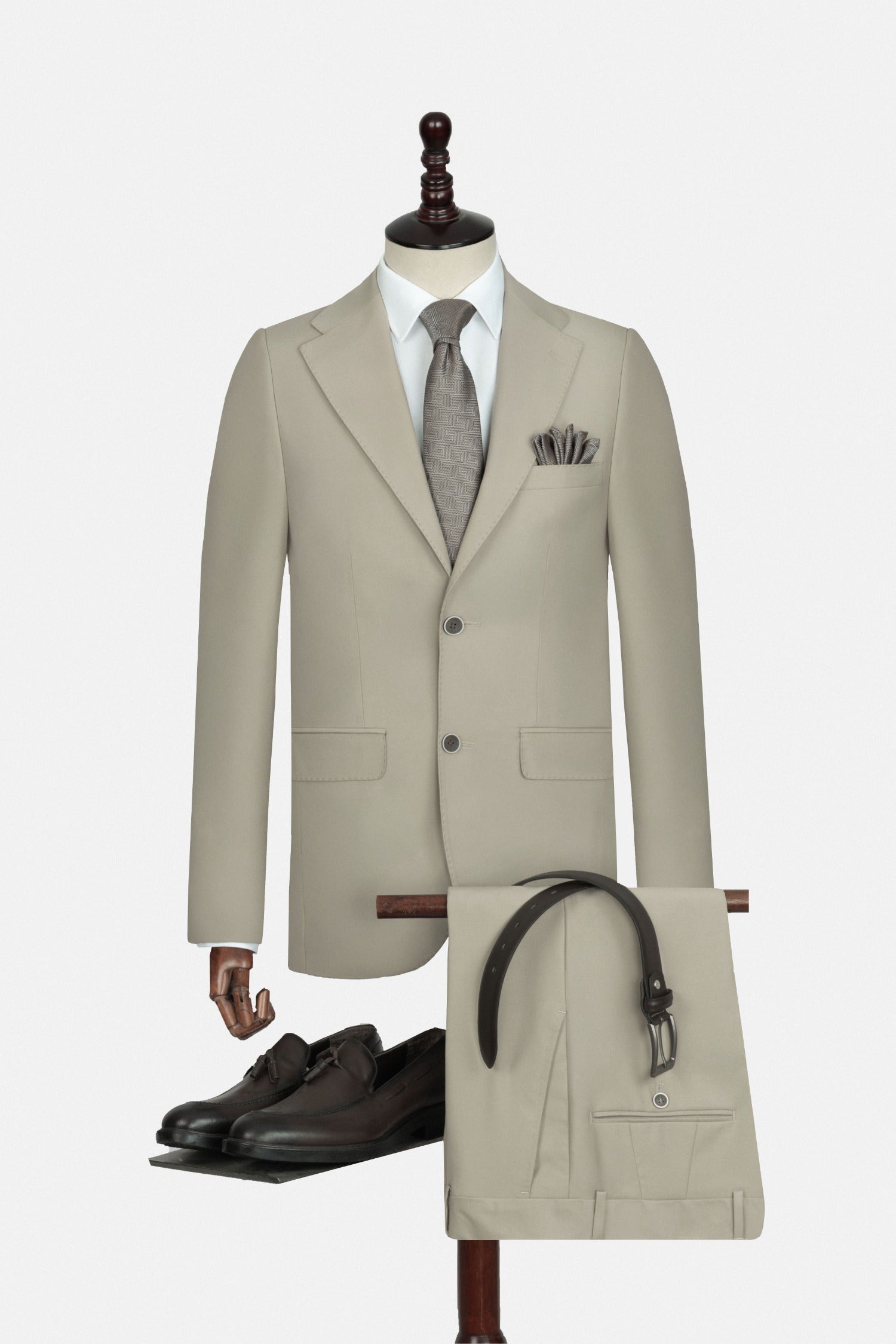 Solid Bamboo Light Beige Suit