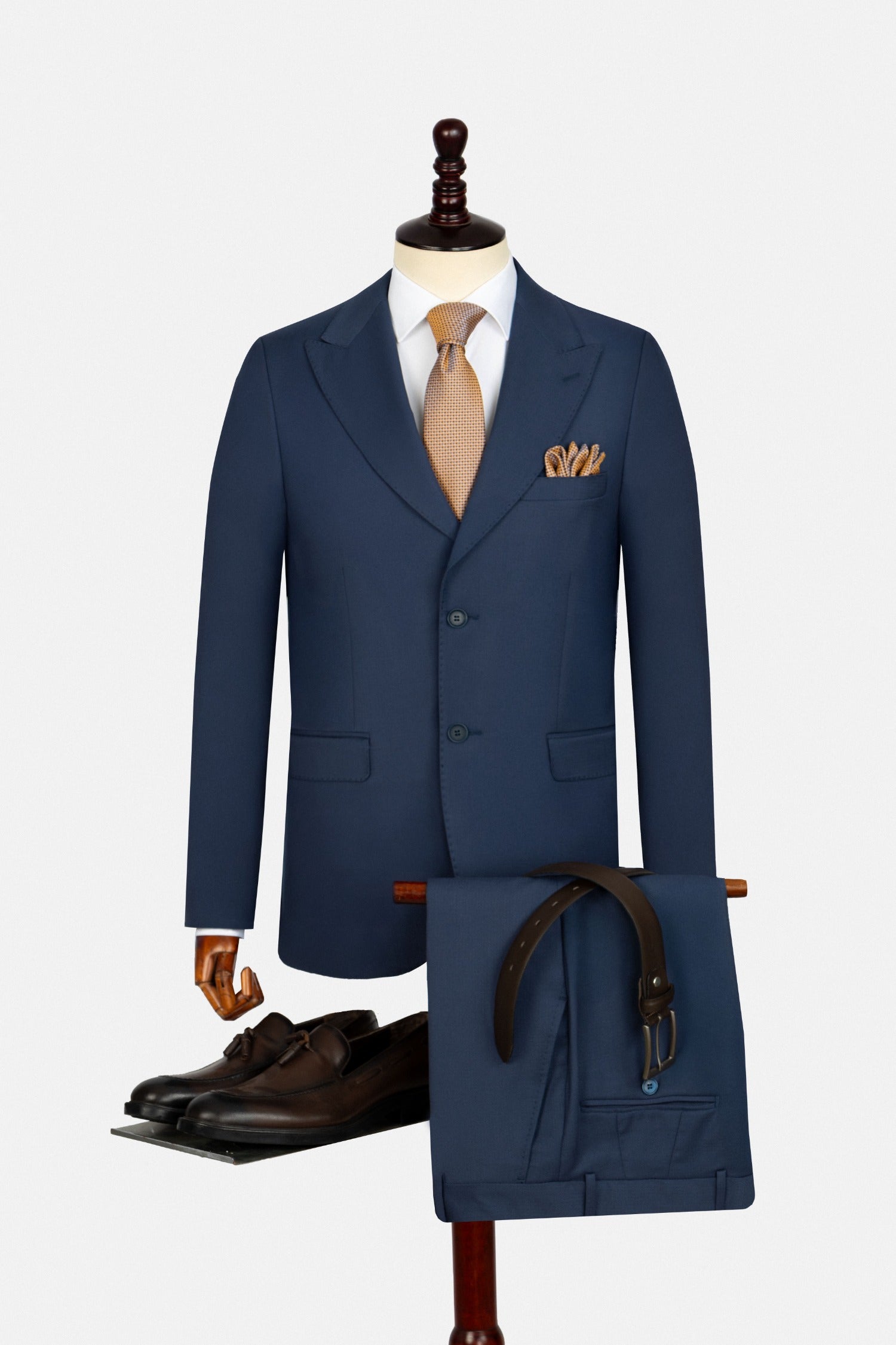 Patterned Navy Suit