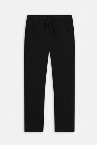 Laced-Up Black Casual pants
