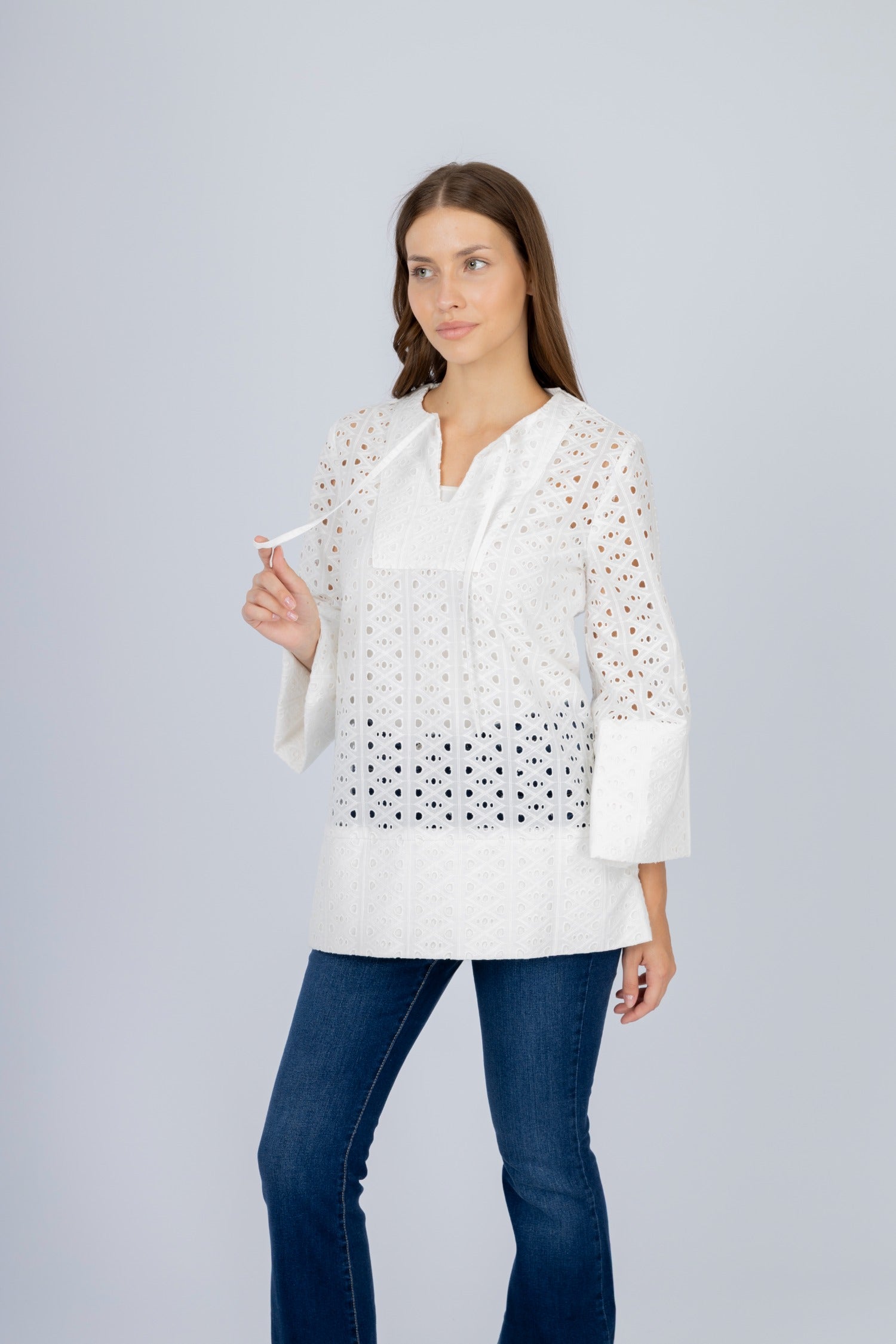 White Eyelet Blouse