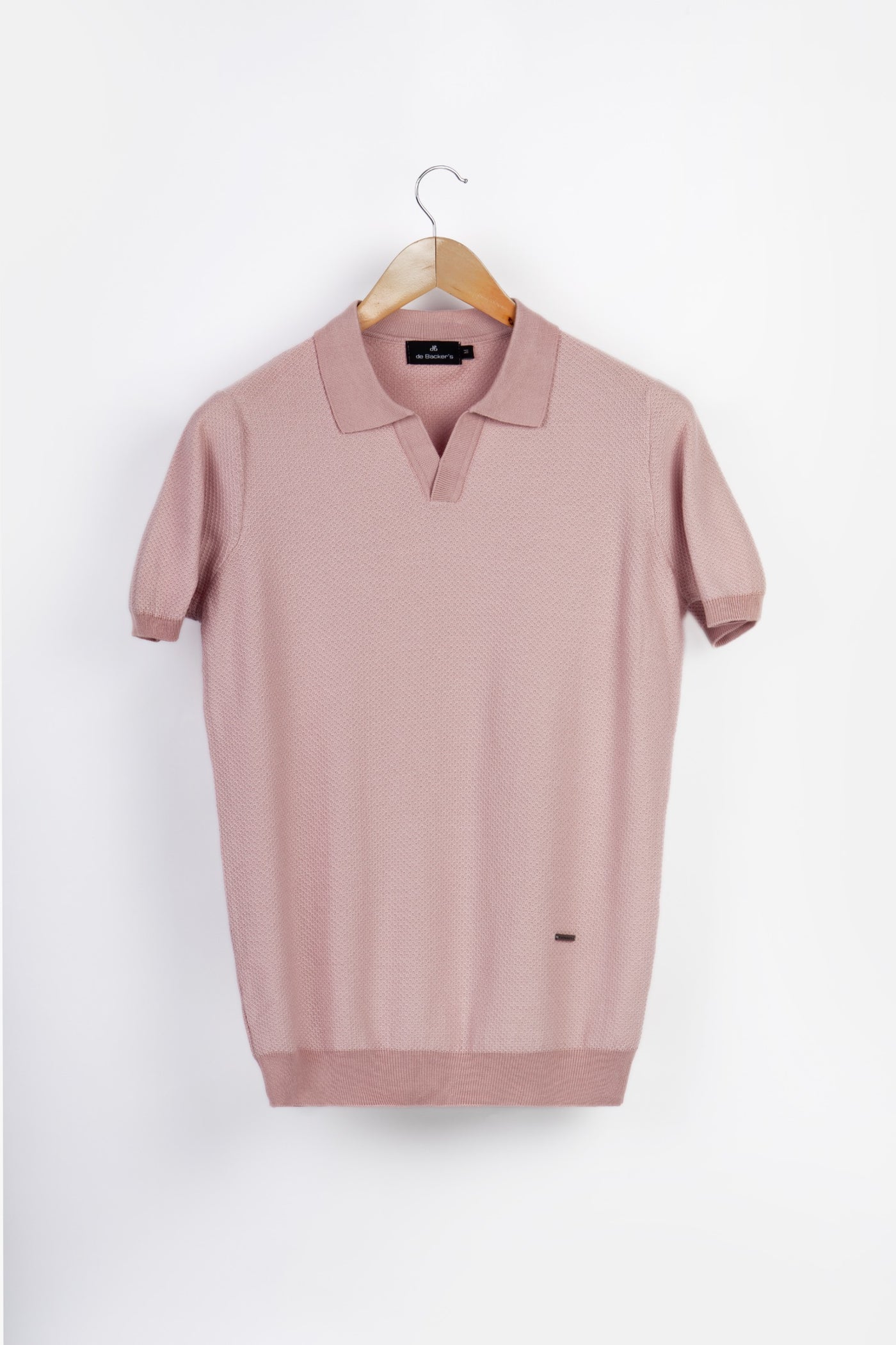 Jacquard Knitted Rosy Brown Polo