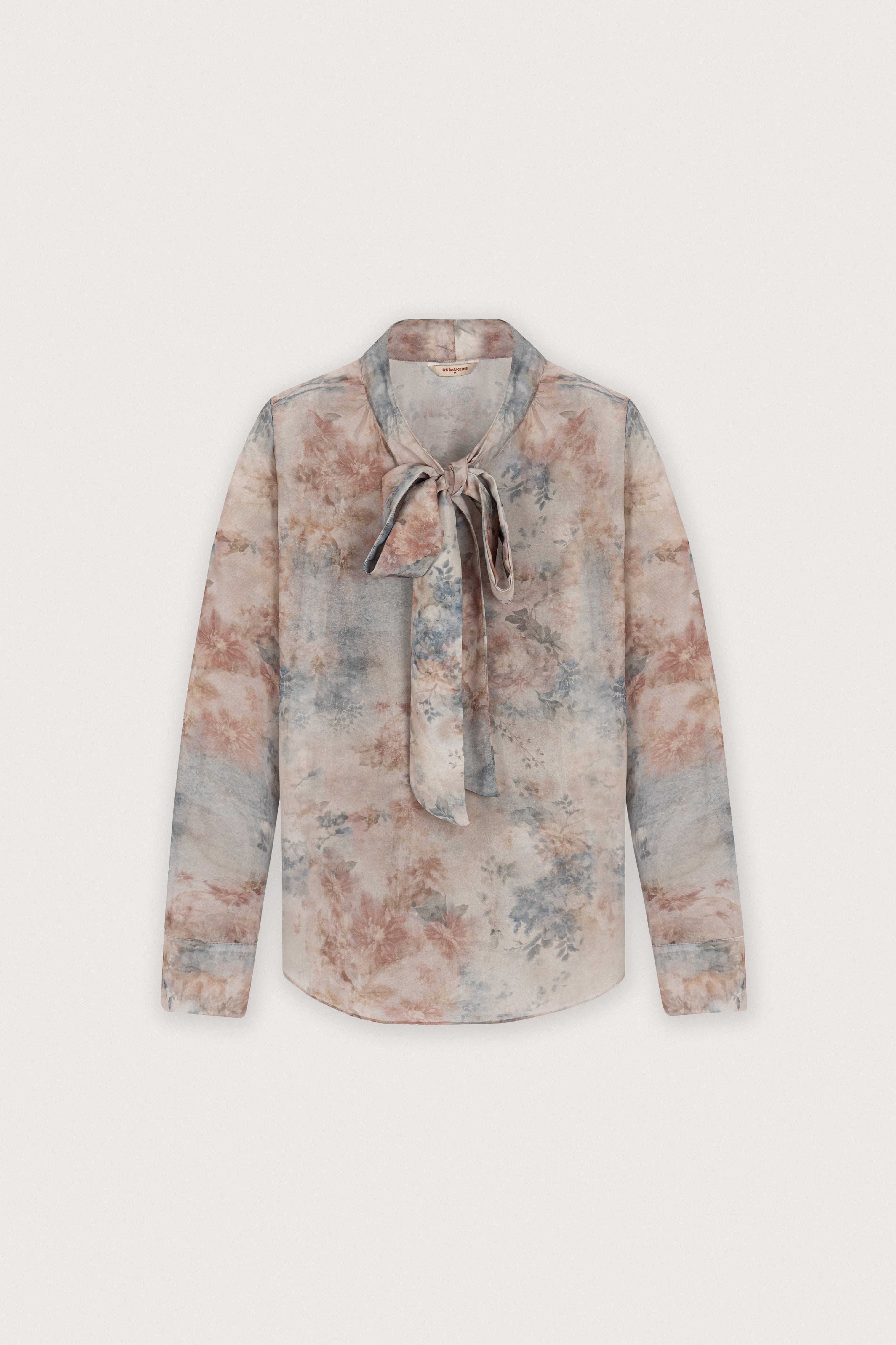 women's blouse Egypt - Brick Floral Chiffon Blouse - 1