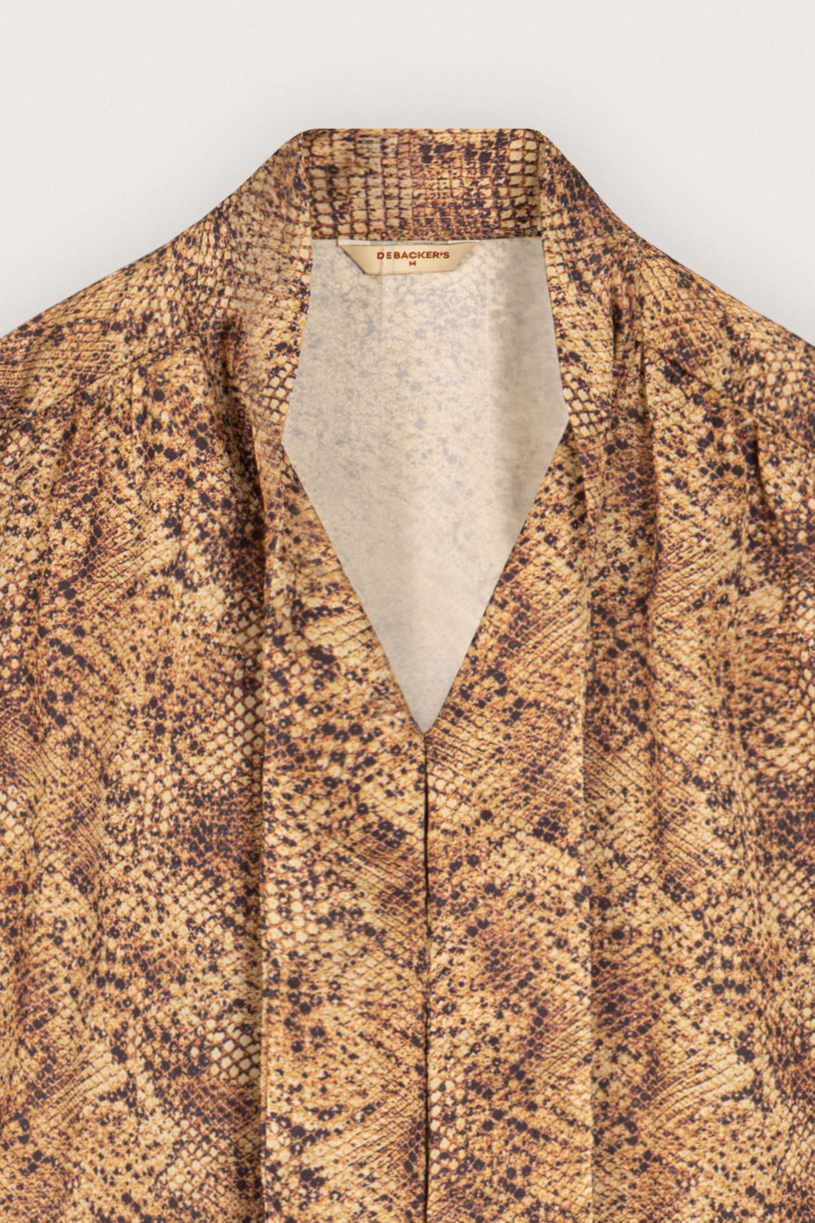 women's blouse Egypt - Camel Snakeskin Satin Blouse - 2