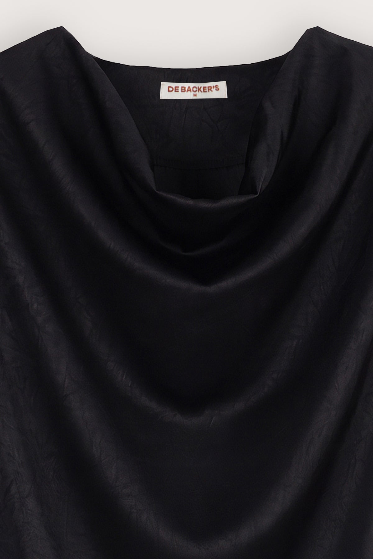 women's blouse Egypt - Black Cowl-Neck Satin Blouse - 2