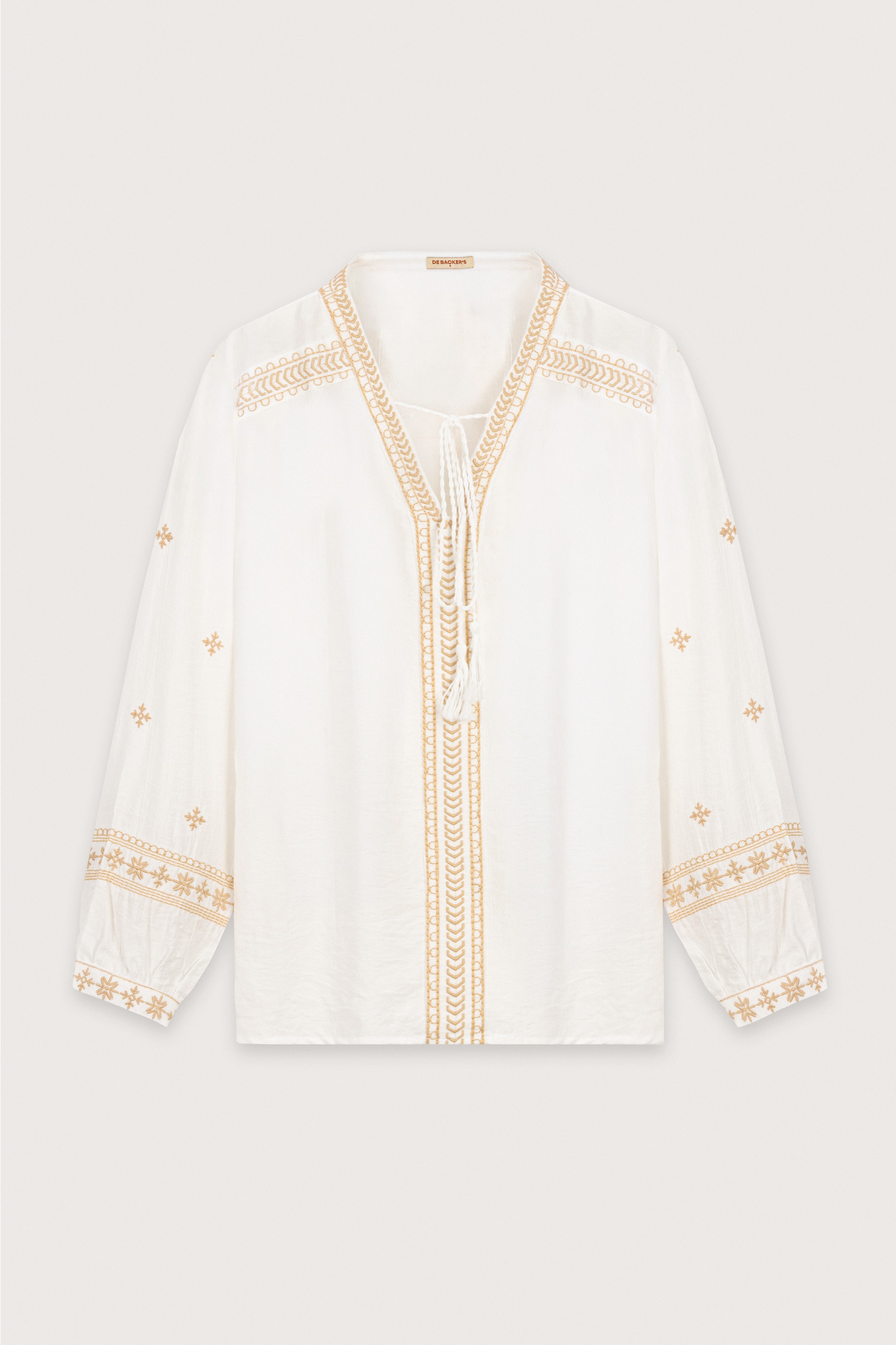 women's blouse Egypt - White Embroidered Blouse - 1