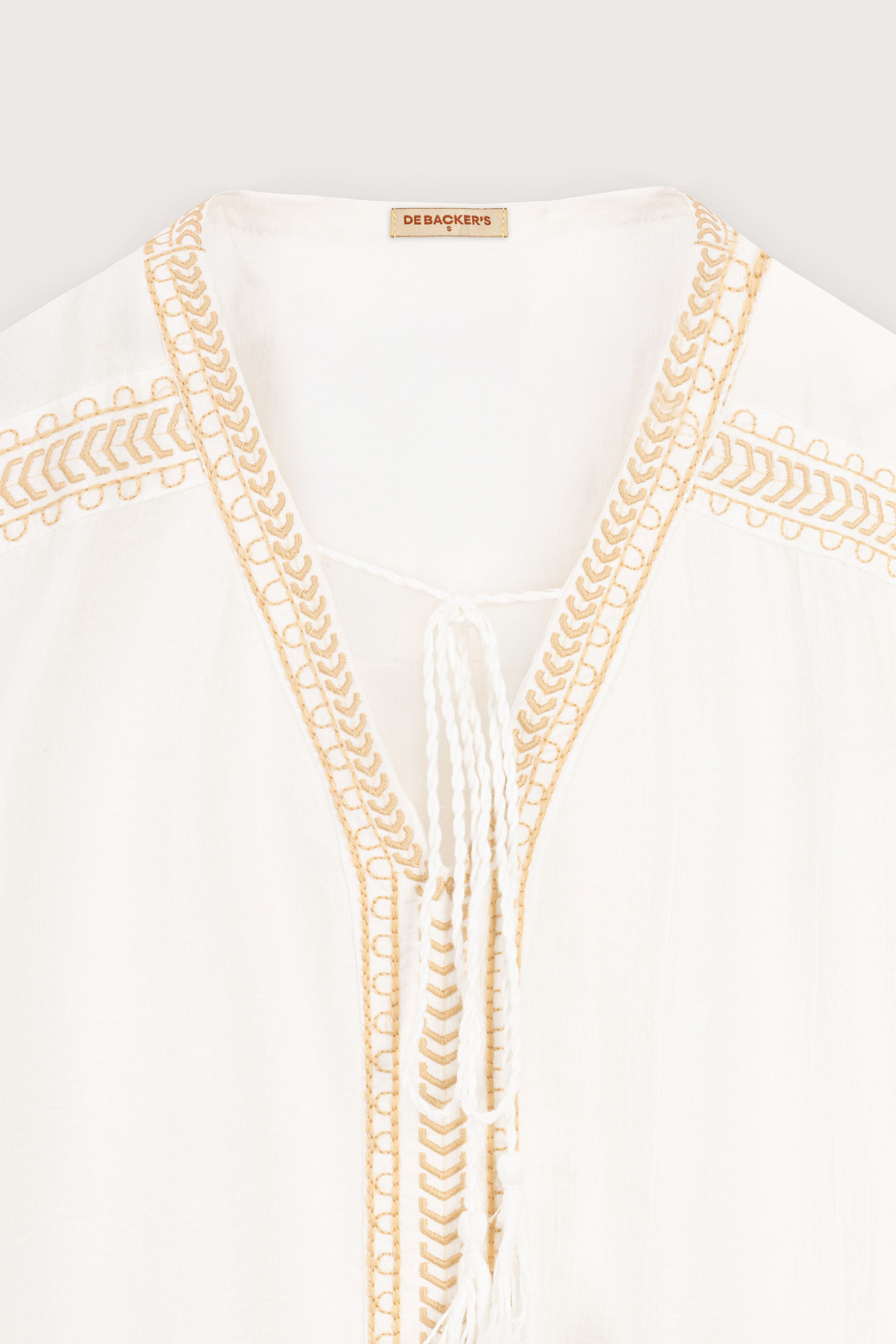 women's blouse Egypt - White Embroidered Blouse - 2