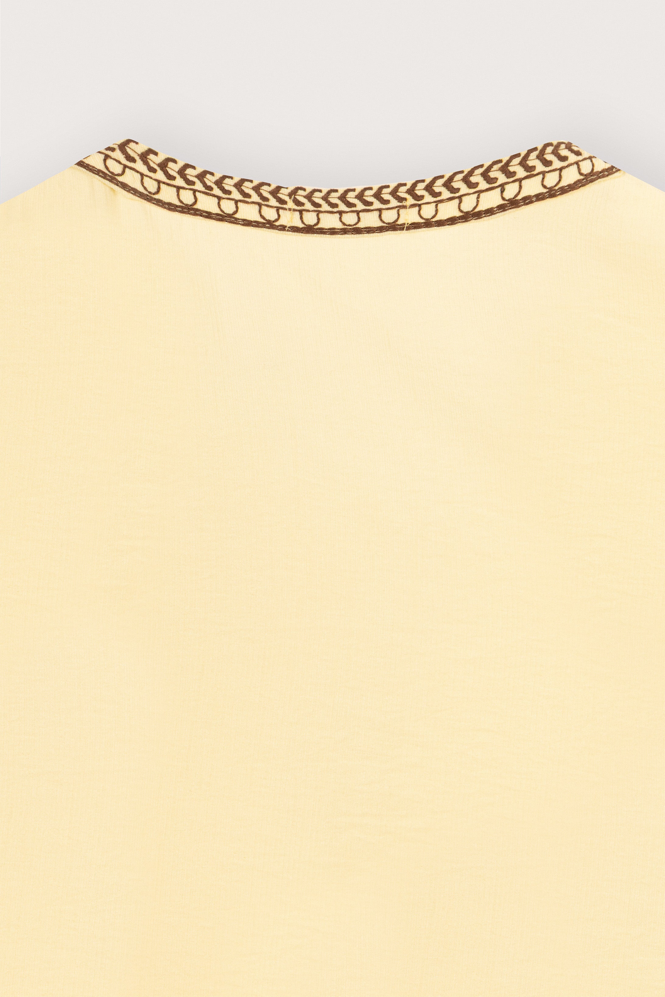 women's blouse Egypt - Butter Yellow Embroidered Blouse - 4