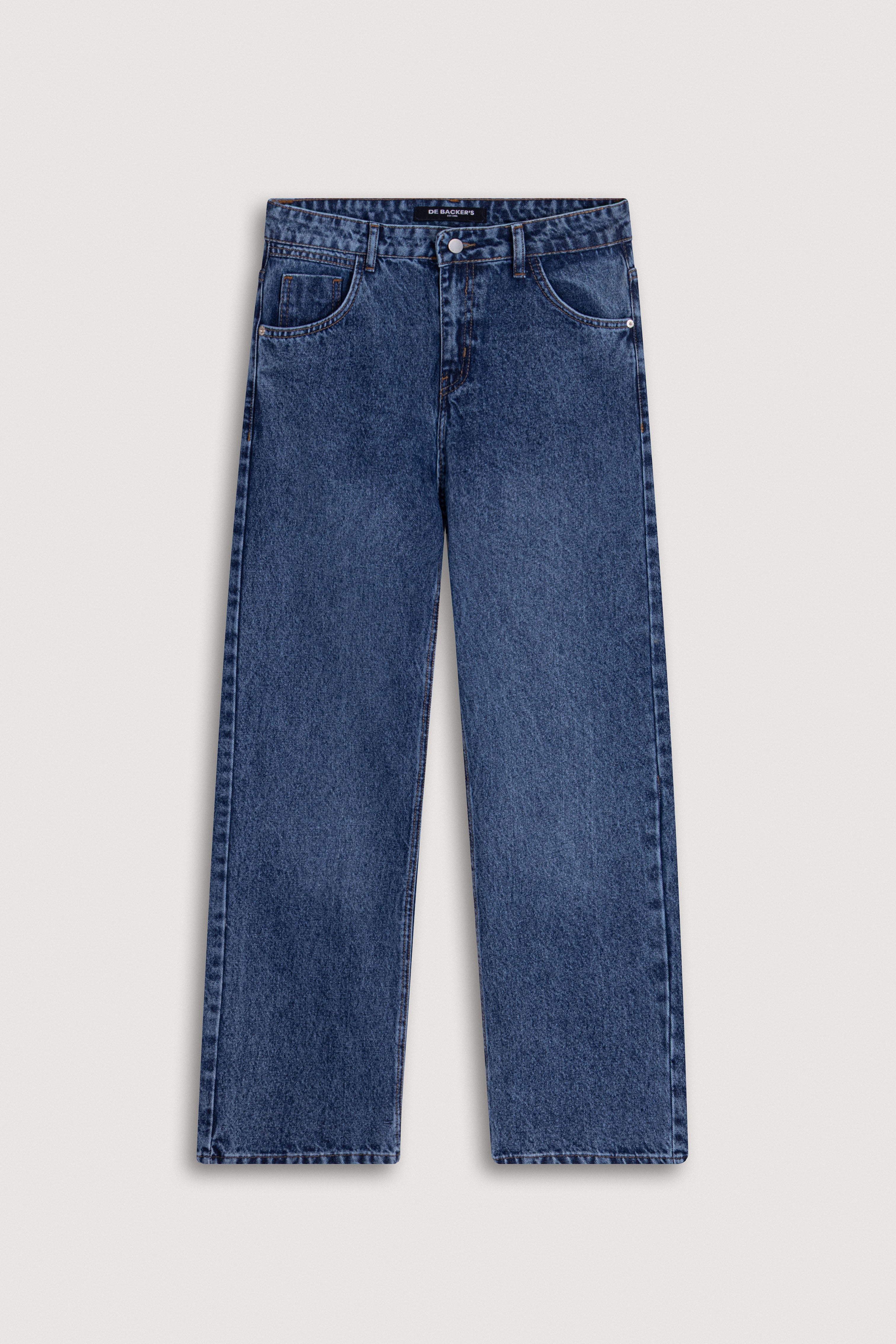 Medium Wash Wide-Leg Women's Jeans Pants