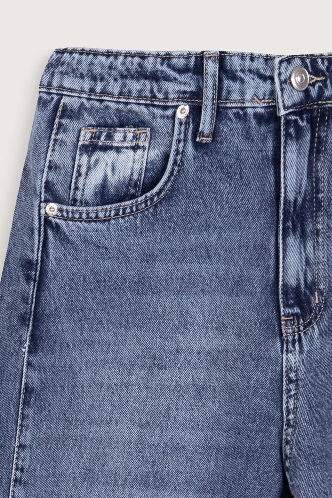 Stone Wash Flare-Leg Women's Jeans Pants - 3