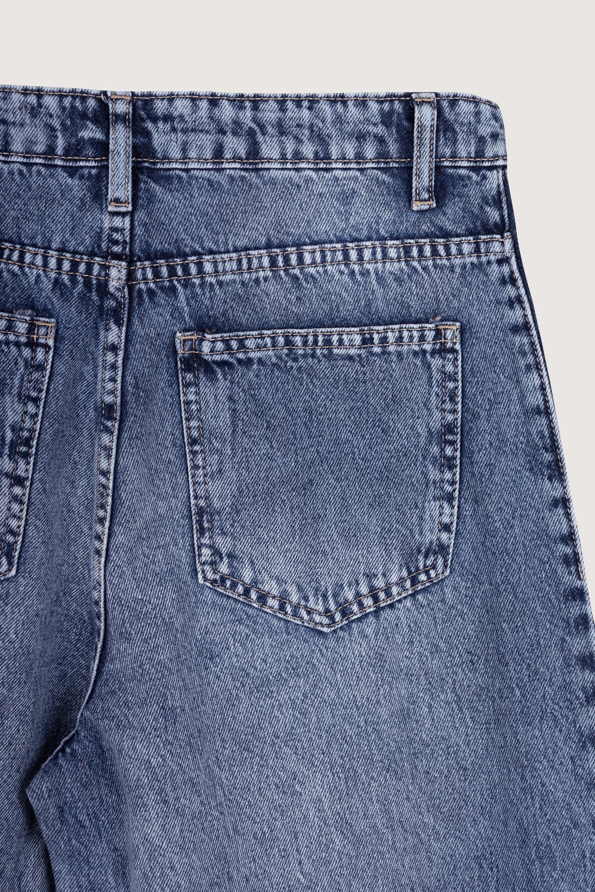 Stone Wash Flare-Leg Women's Jeans Pants - 4