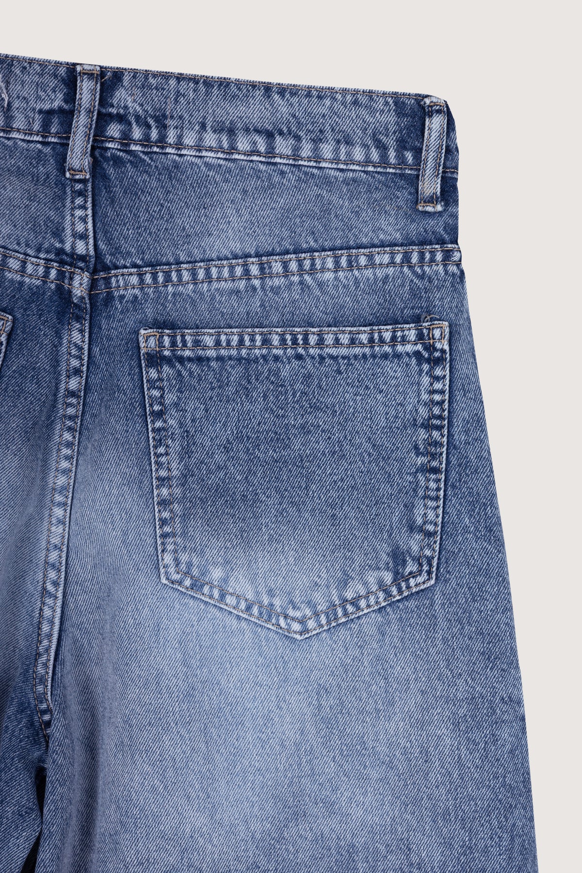 Light Blue Wash Wide-Leg Women's Jeans Pants - 4