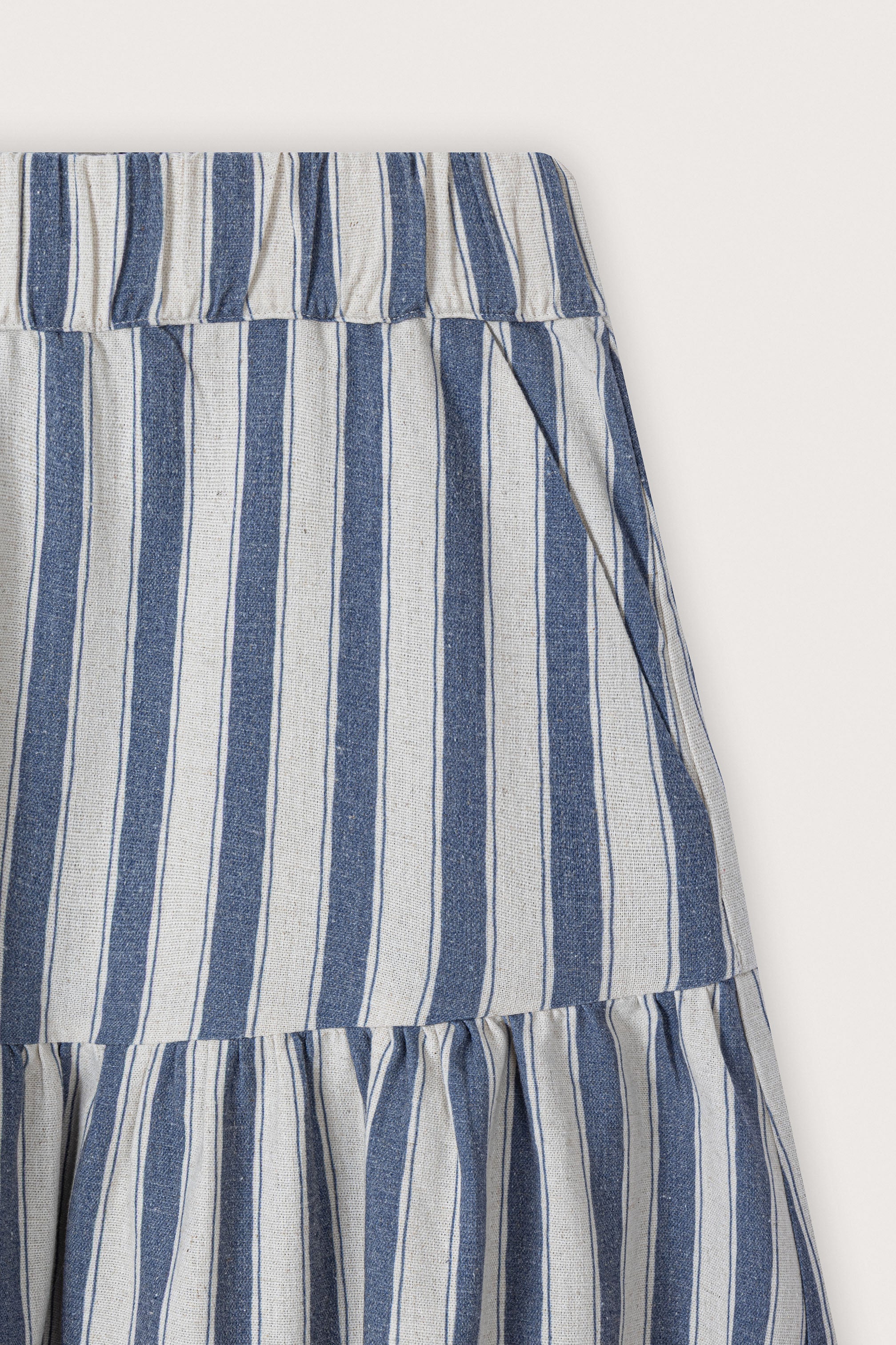 women's skirt Egypt - Petrol Blue Linen Skirt - 3