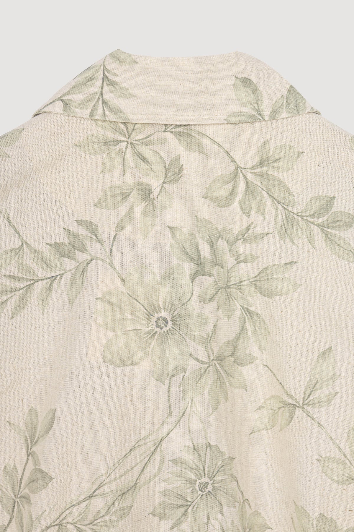 women's linen jacket Egypt - Light Olive Floral Linen Jacket - 3