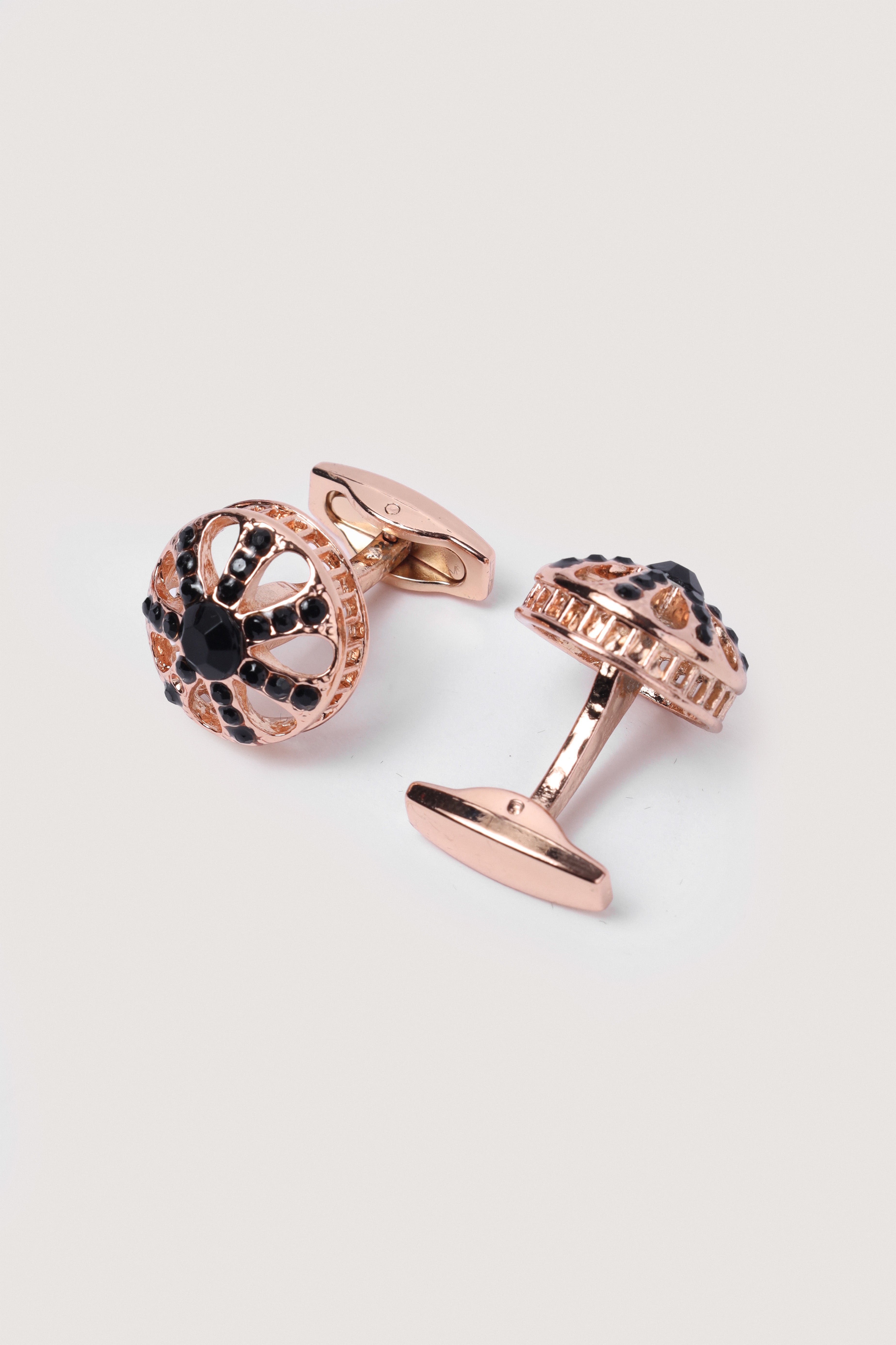 Rose-Gold Round Cufflinks