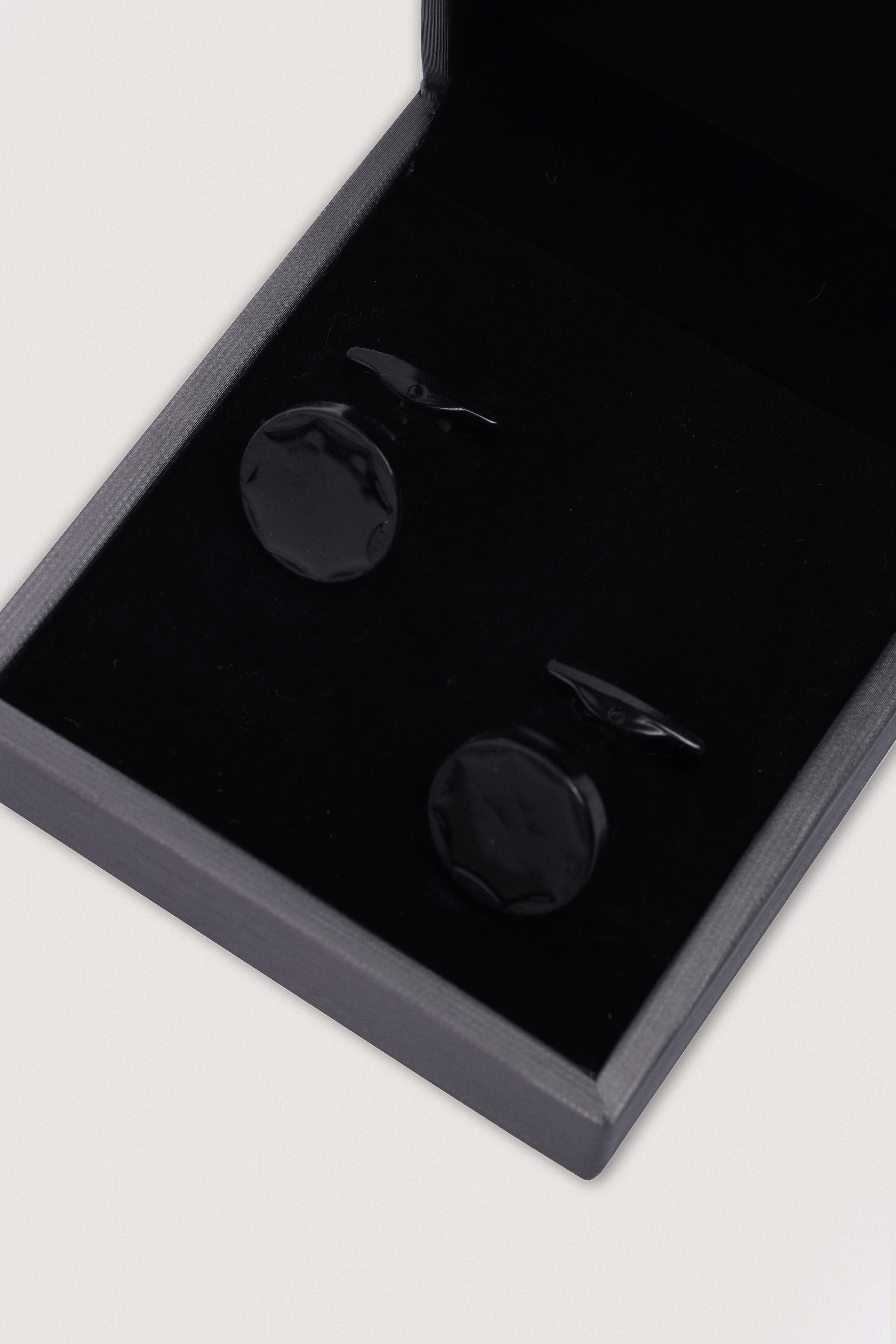 Black Rounded Cufflinks