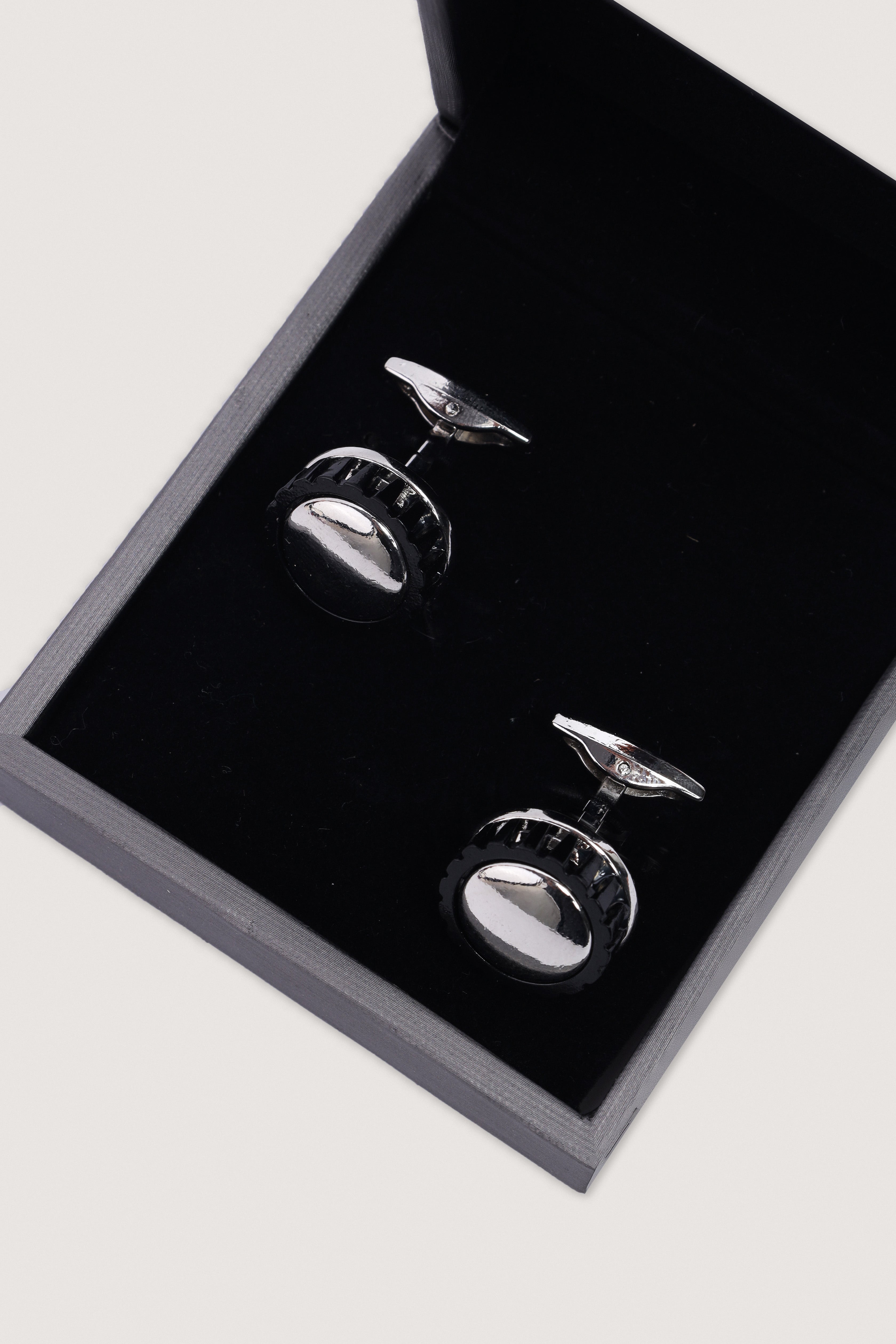 Silver Rounded Cufflinks