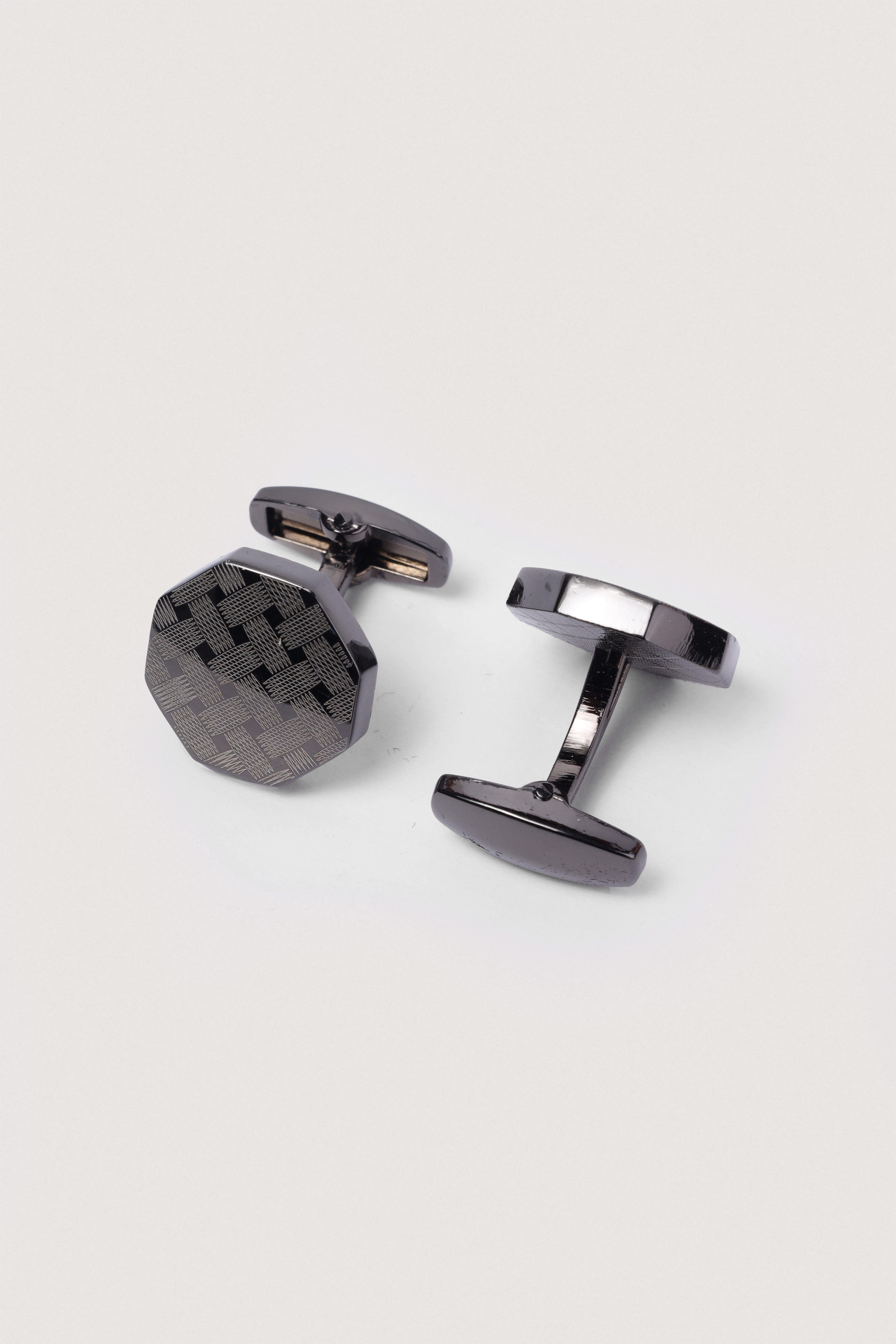 Gun Metal Octagonal Cufflinks