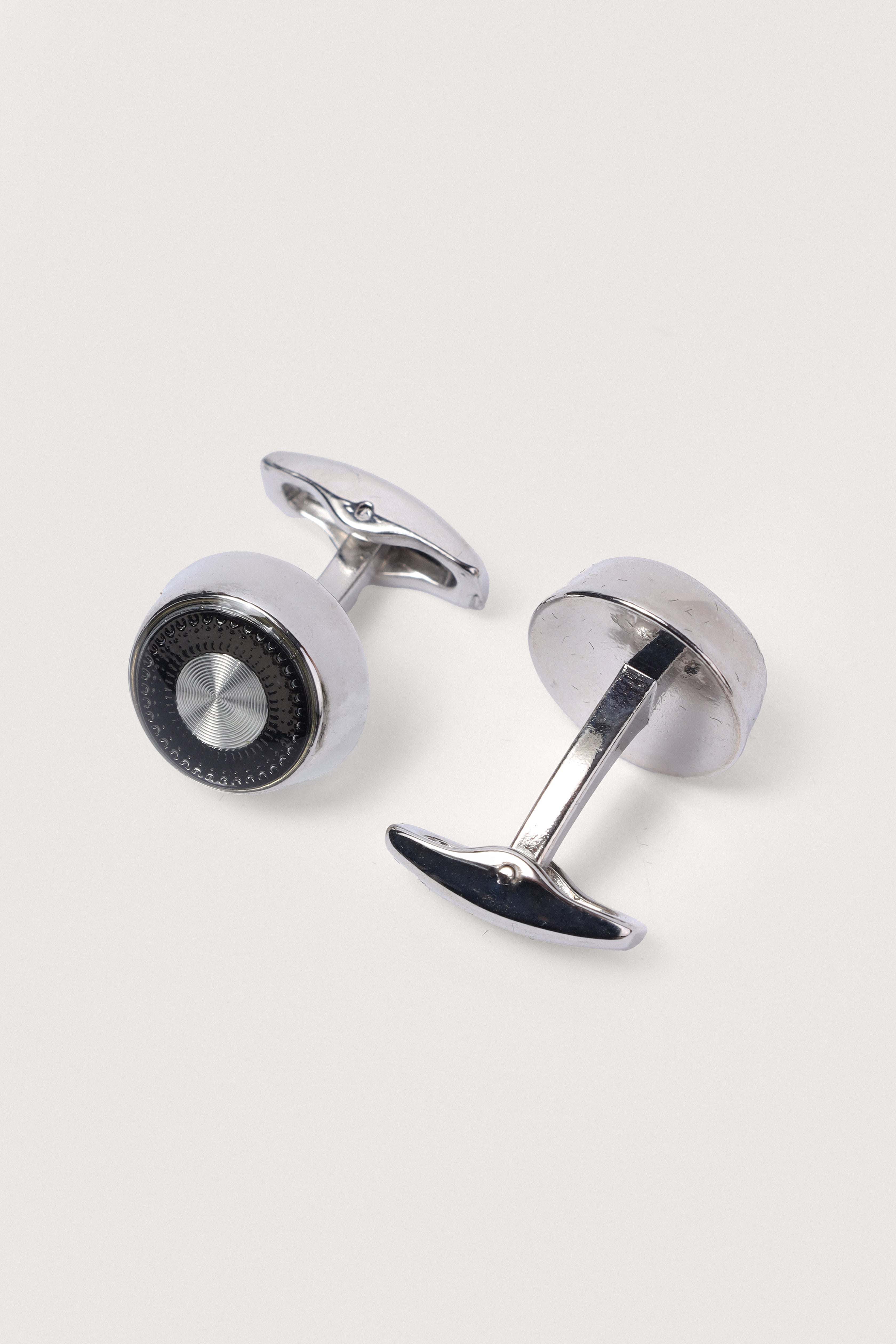 Silver Round Cufflinks