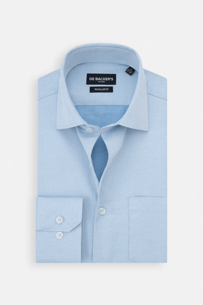 Jacquard light Blue Classic Shirt