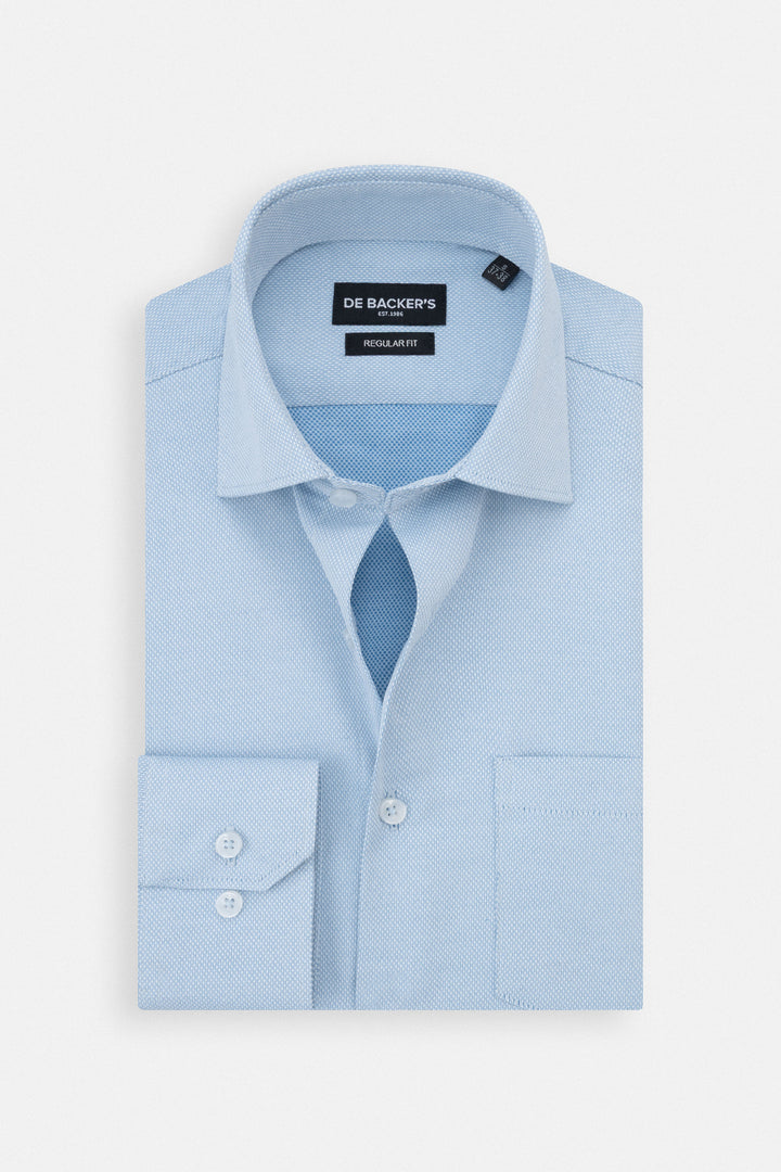 Jacquard light Blue Classic Shirt