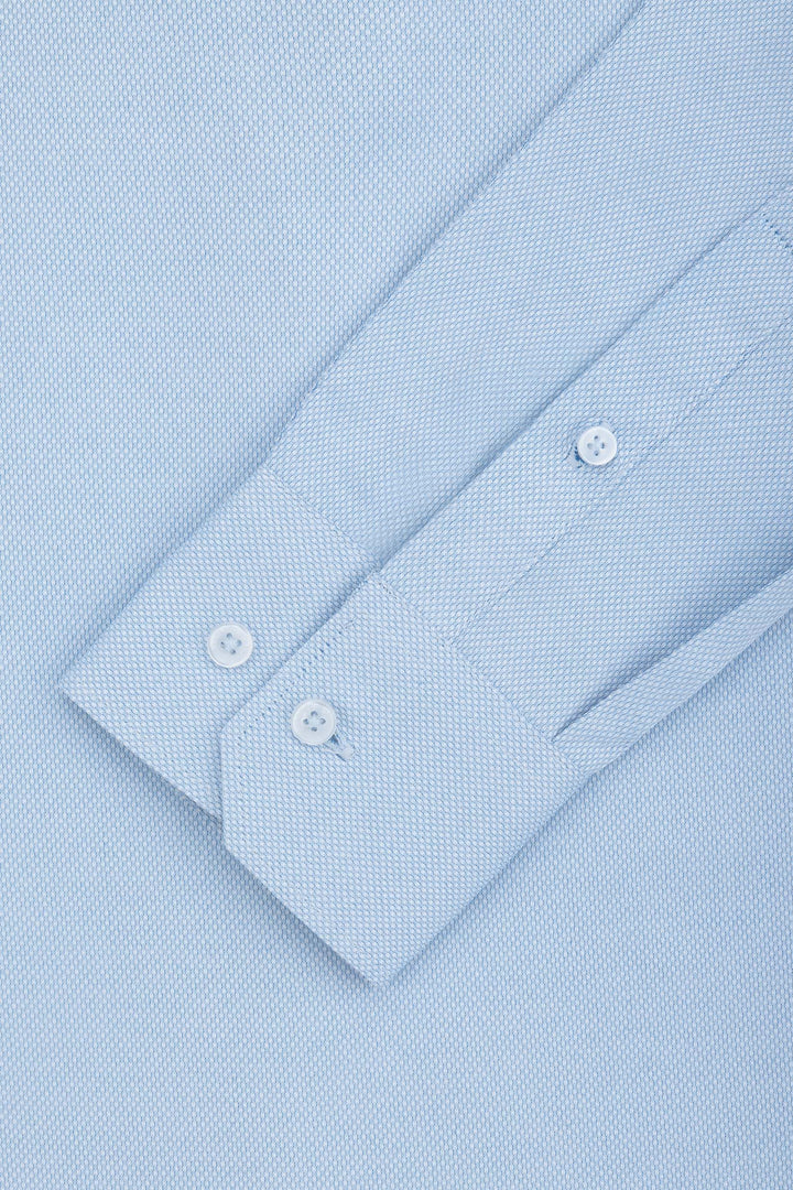 Jacquard light Blue Classic Shirt