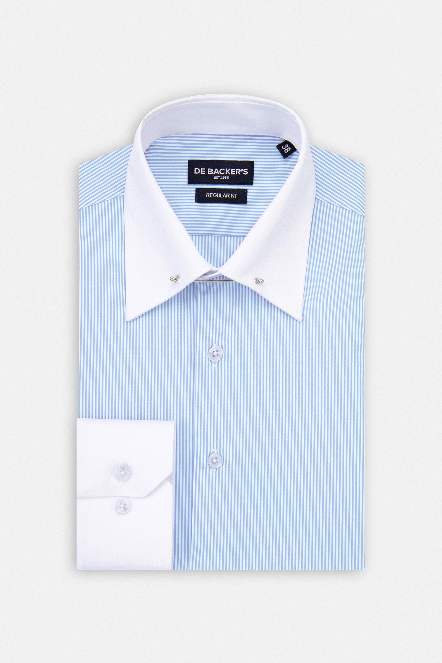Striped Light Blue Bamboo Classic Shirt