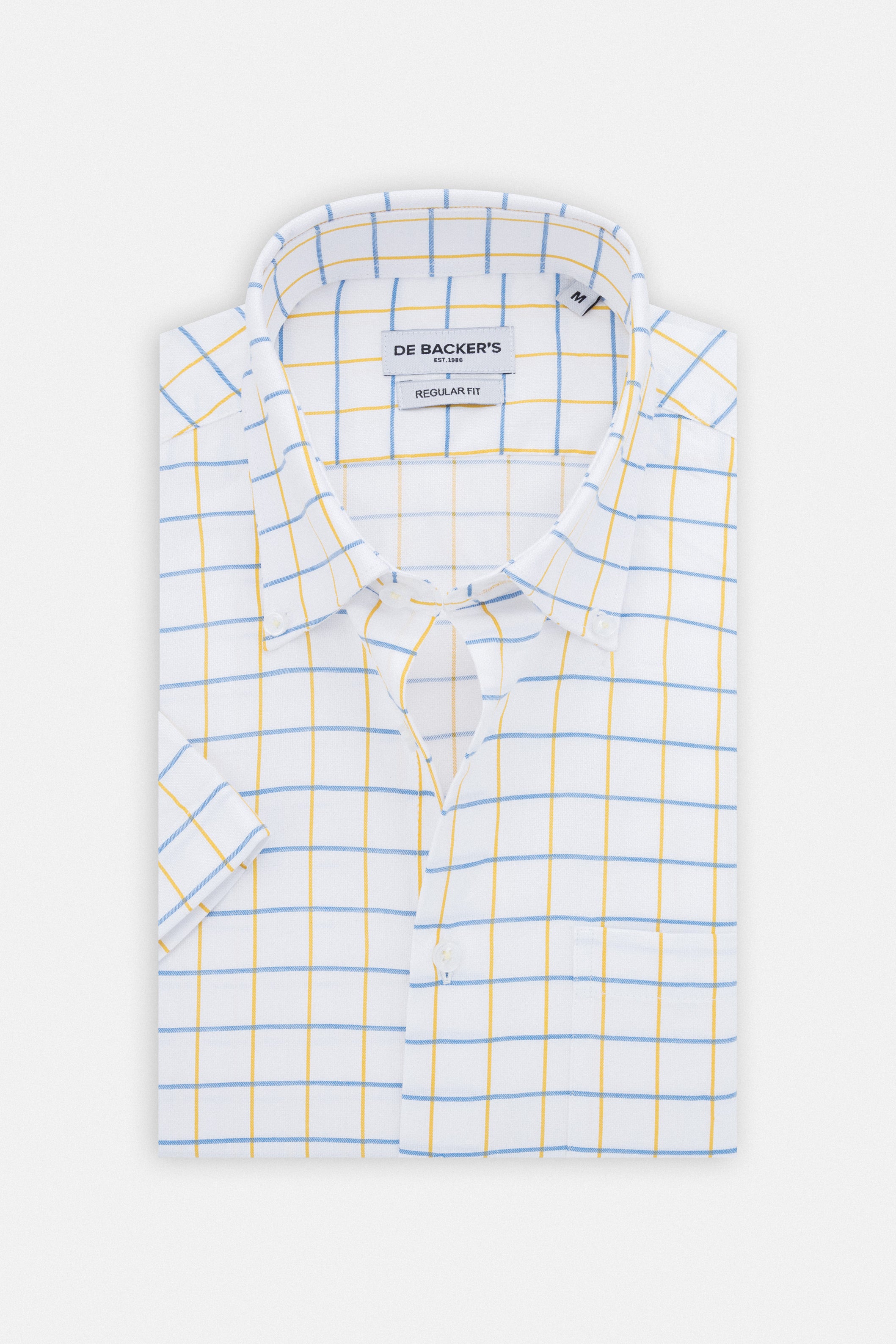 Checked Yellow Short Sleeves Shirt