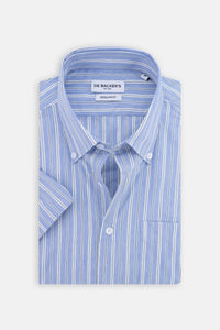 Striped Navy Short Sleeves Shirt