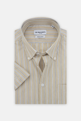 Striped Black Short Sleeves Shirt