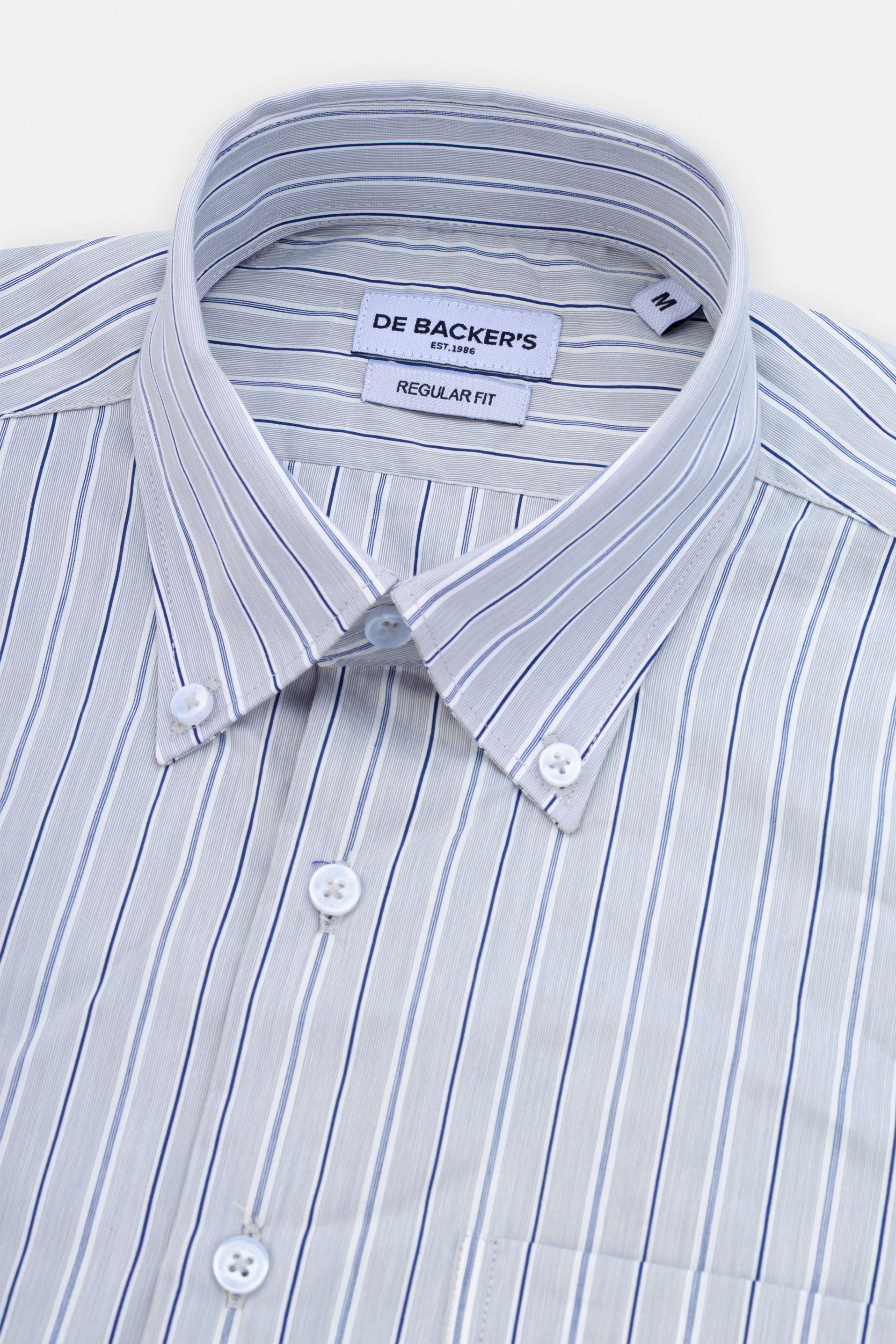 Striped Navy Short Sleeves Shirt