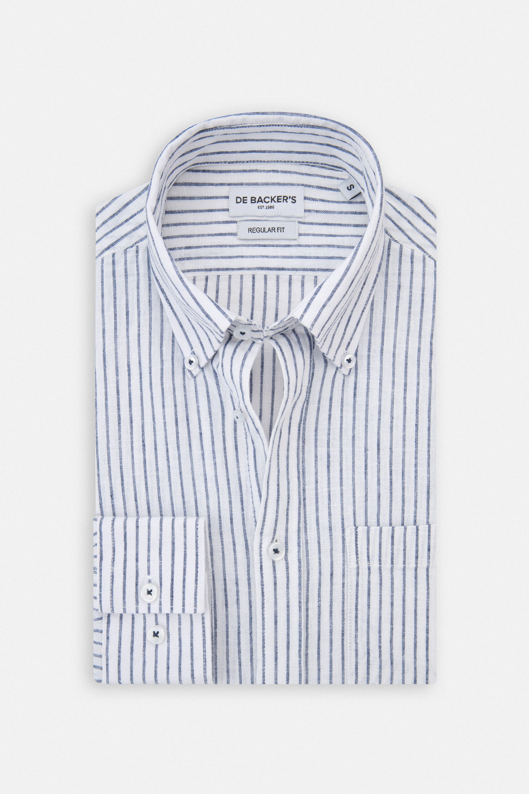 Striped Navy Smart Casual Shirt