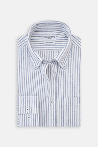 Striped Navy Smart Casual Shirt