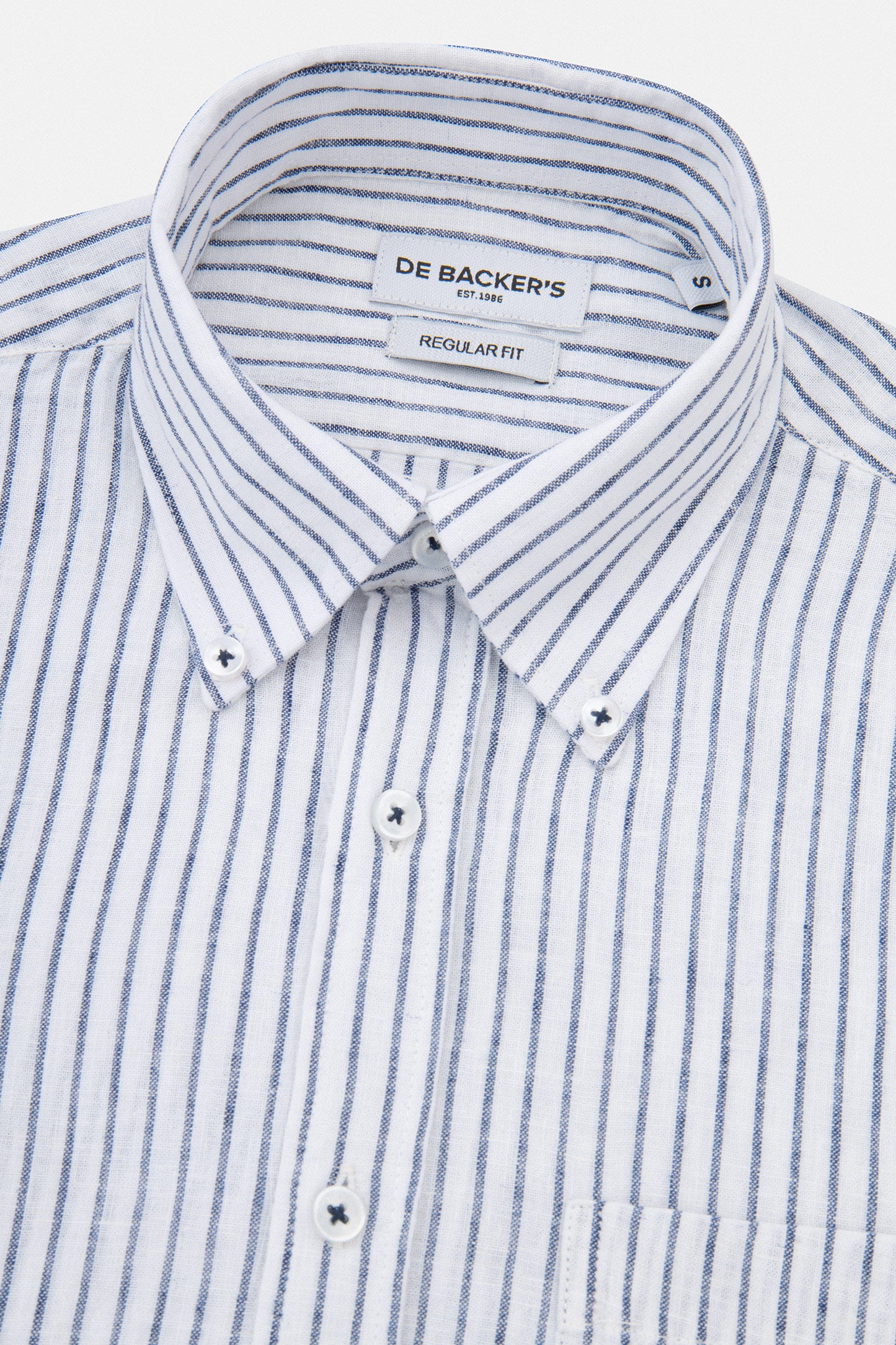 Striped Navy Smart Casual Shirt