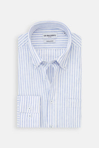 Striped Light Blue Smart Casual Shirt