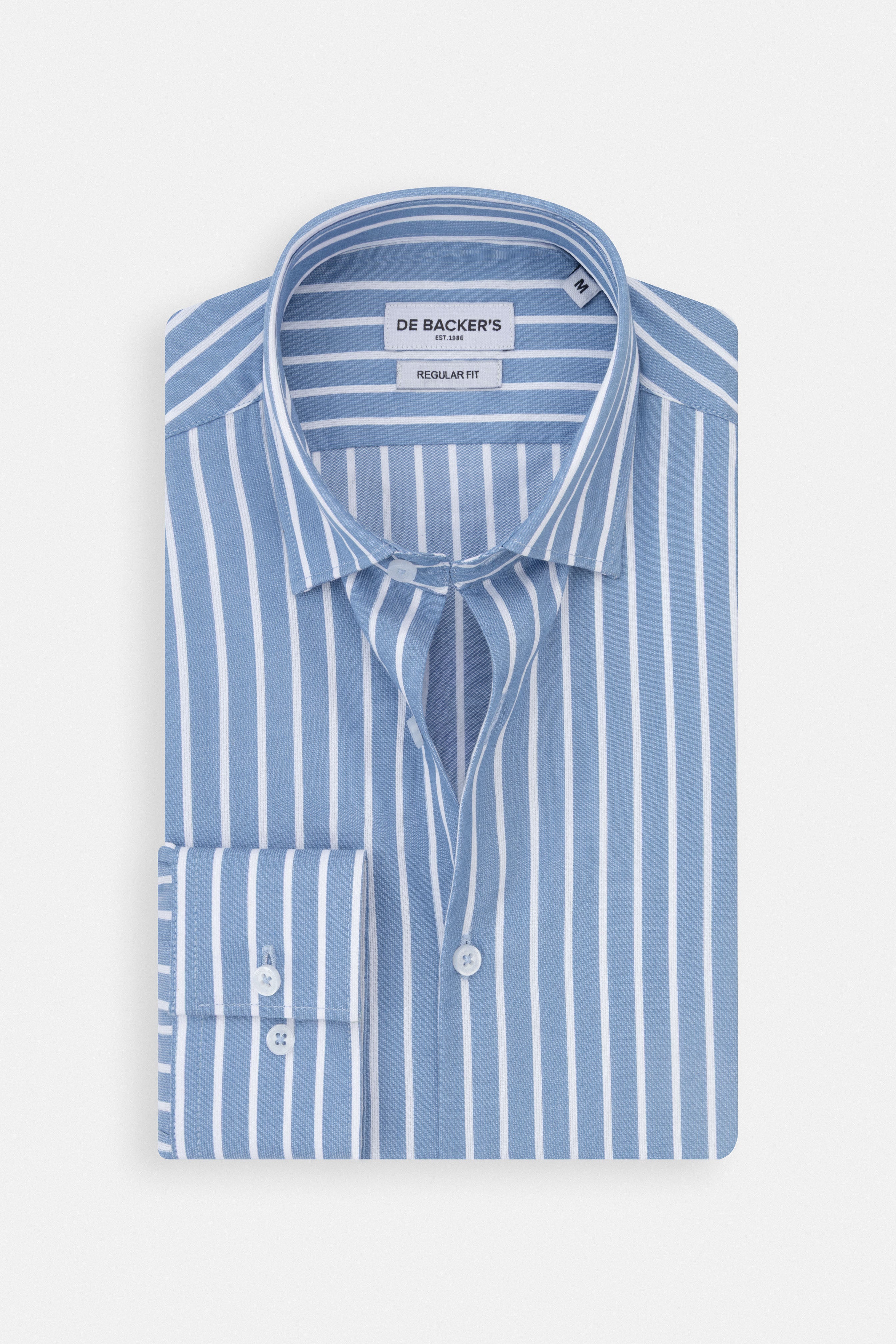 Striped Light Blue Smart Casual Shirt
