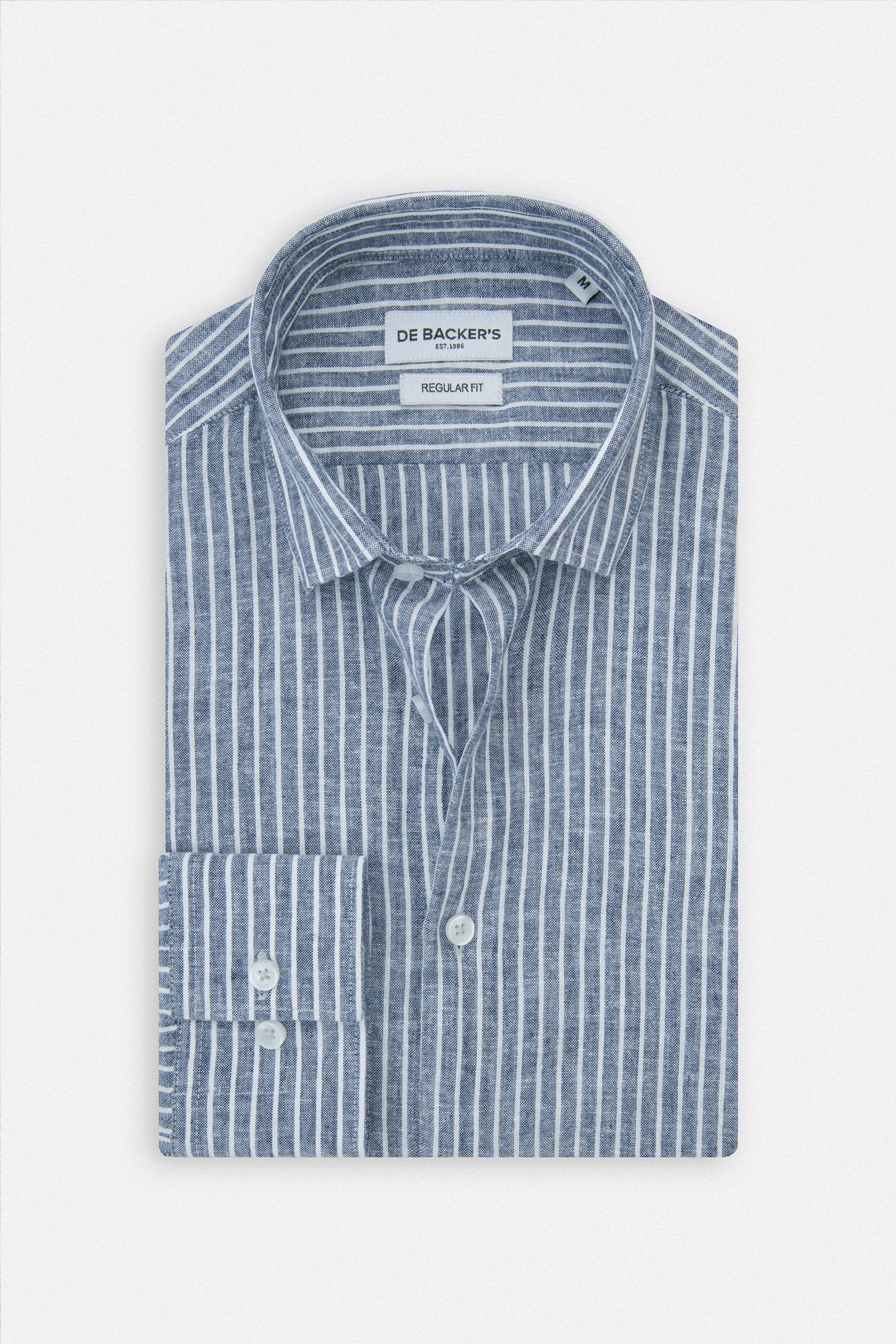 Striped Navy Smart Casual Shirt